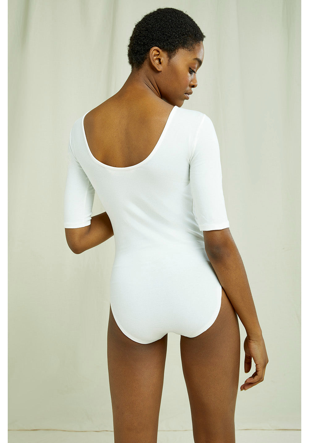 Body blanc en coton bio - nicole