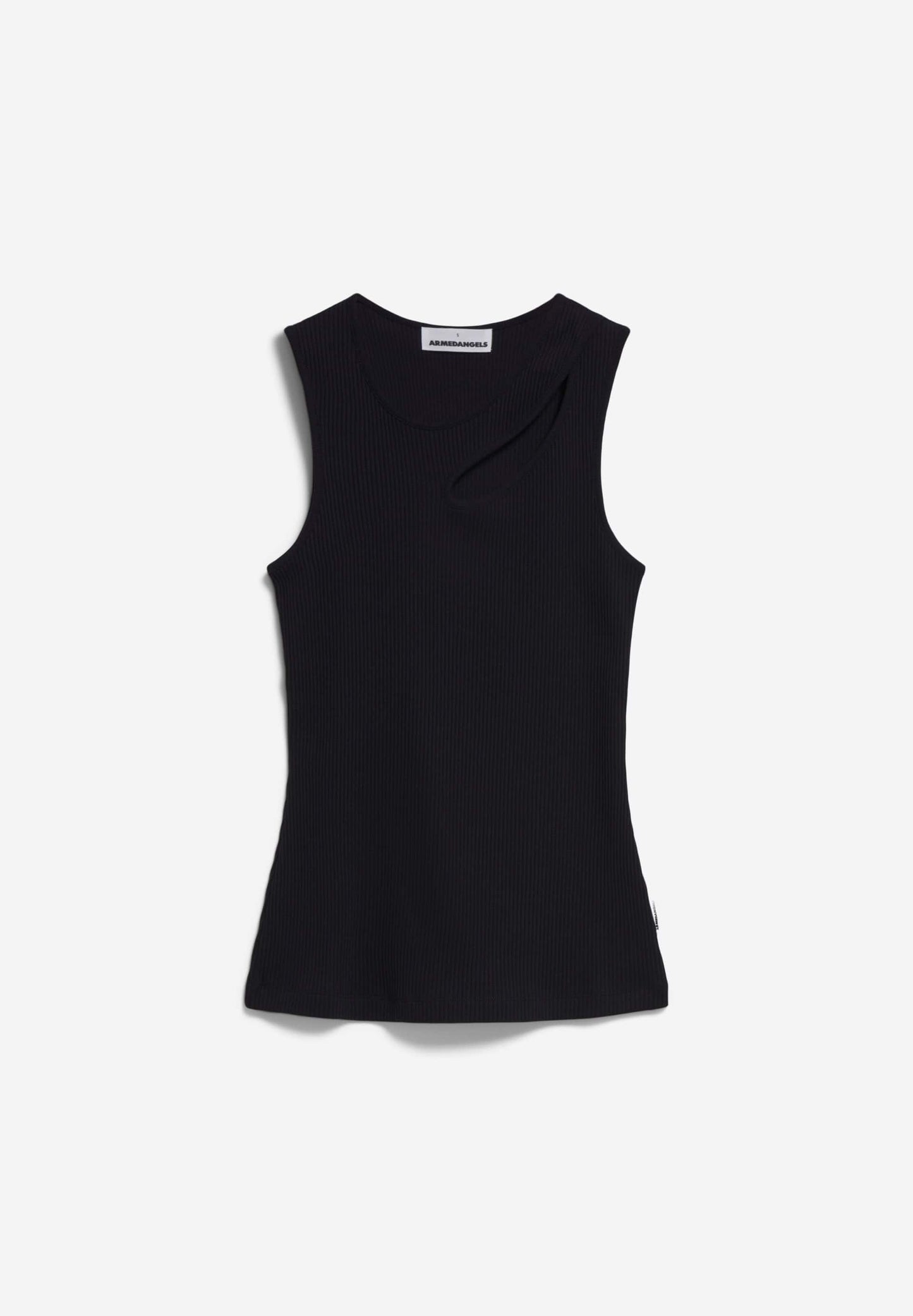 Top ajouré en coton bio | noir "nikaataa black"