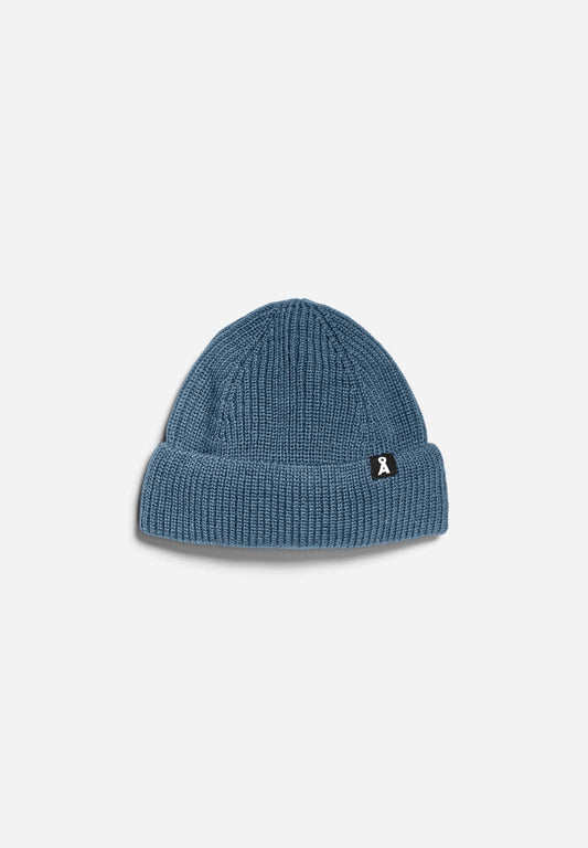 Bonnet à revers en coton bio | Bleu "nildaao cotton iron blue"
