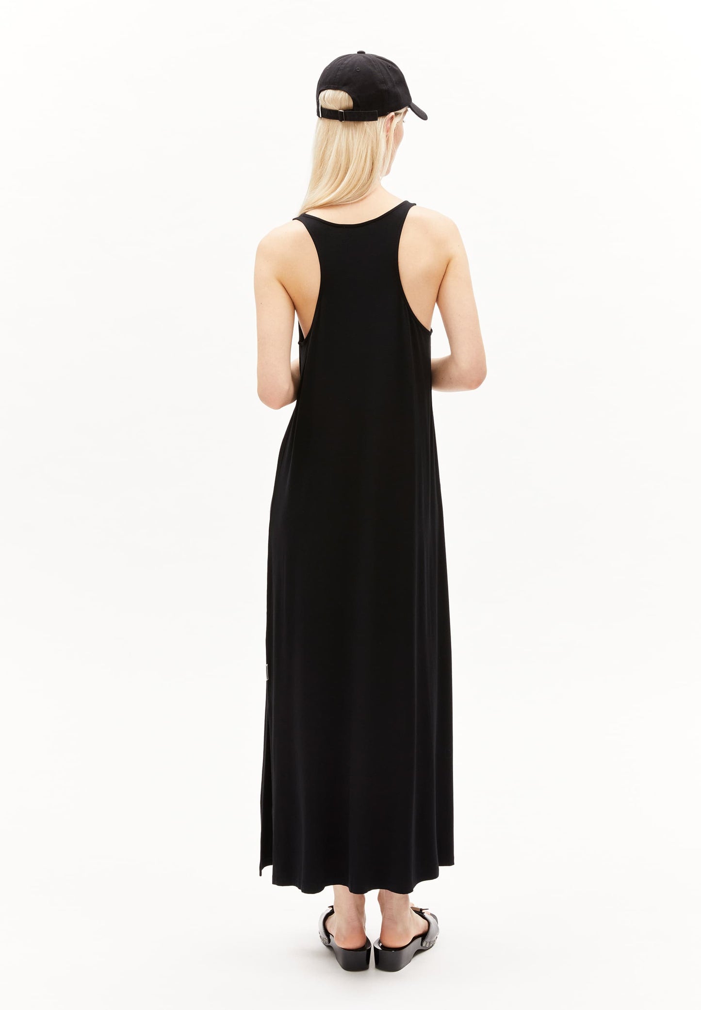 Robe longue en ecovero | noir "nisaa litaa black"