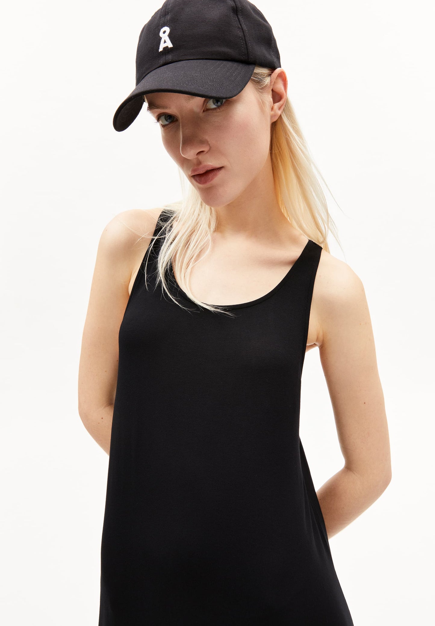 Robe longue en ecovero | noir "nisaa litaa black"