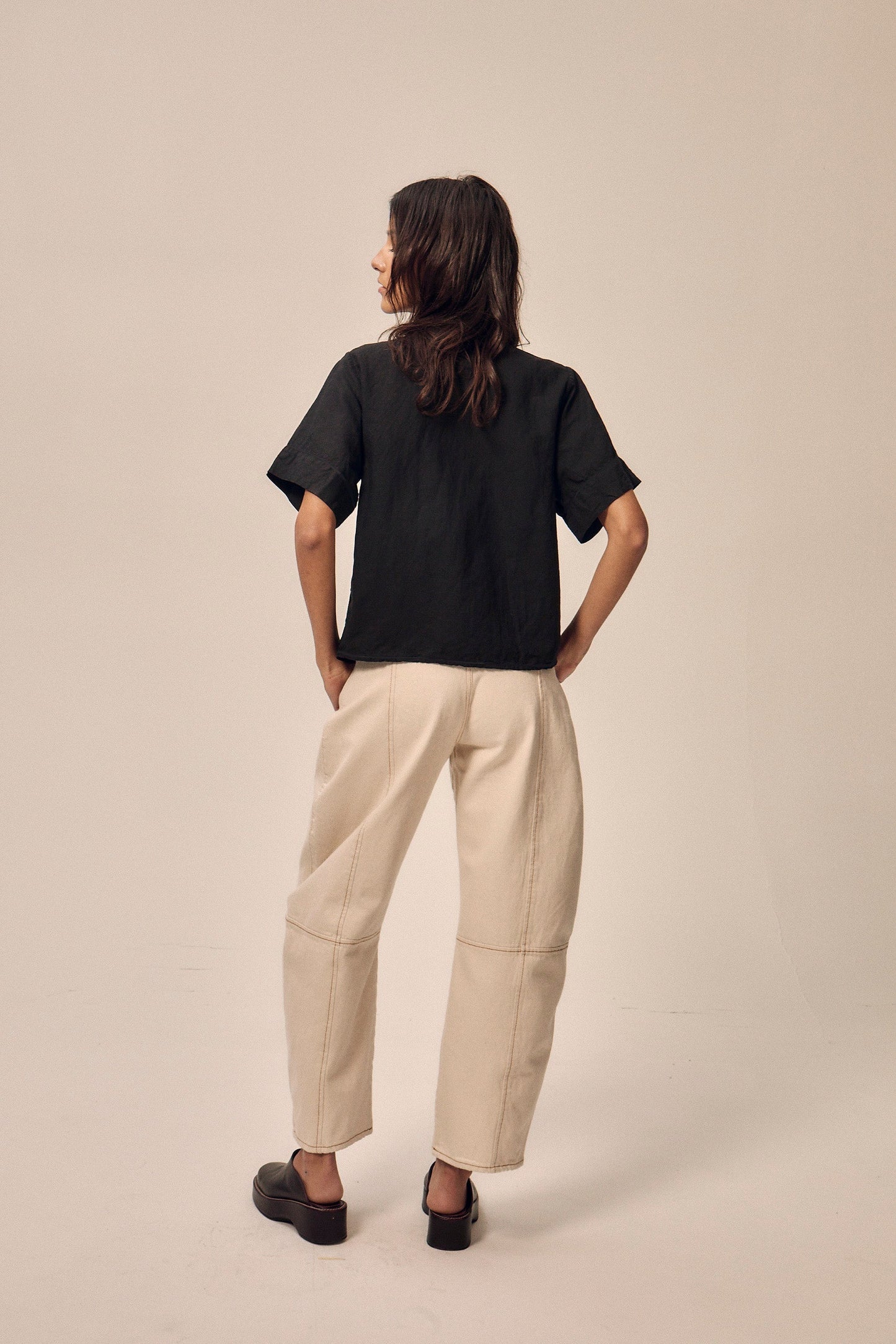 Blouse en lin | noir "rita - noir"