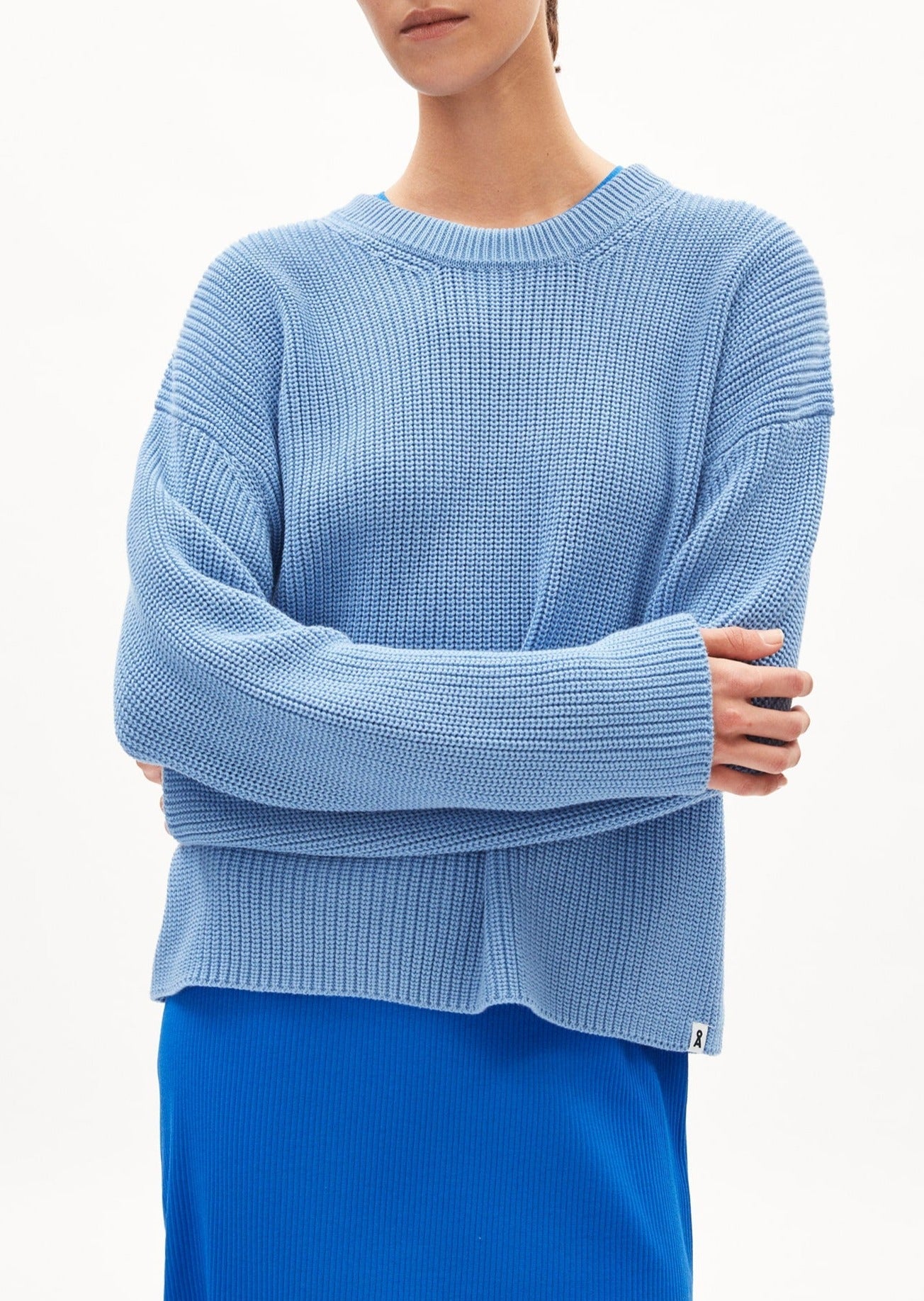 Pull ample en coton bio | Bleu "nuriaas iceberg blue"
