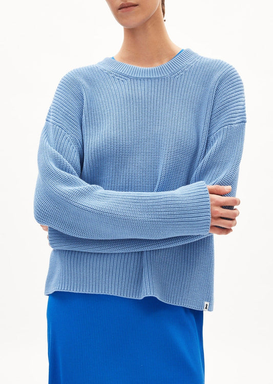Pull ample en coton bio | Bleu "nuriaas iceberg blue"