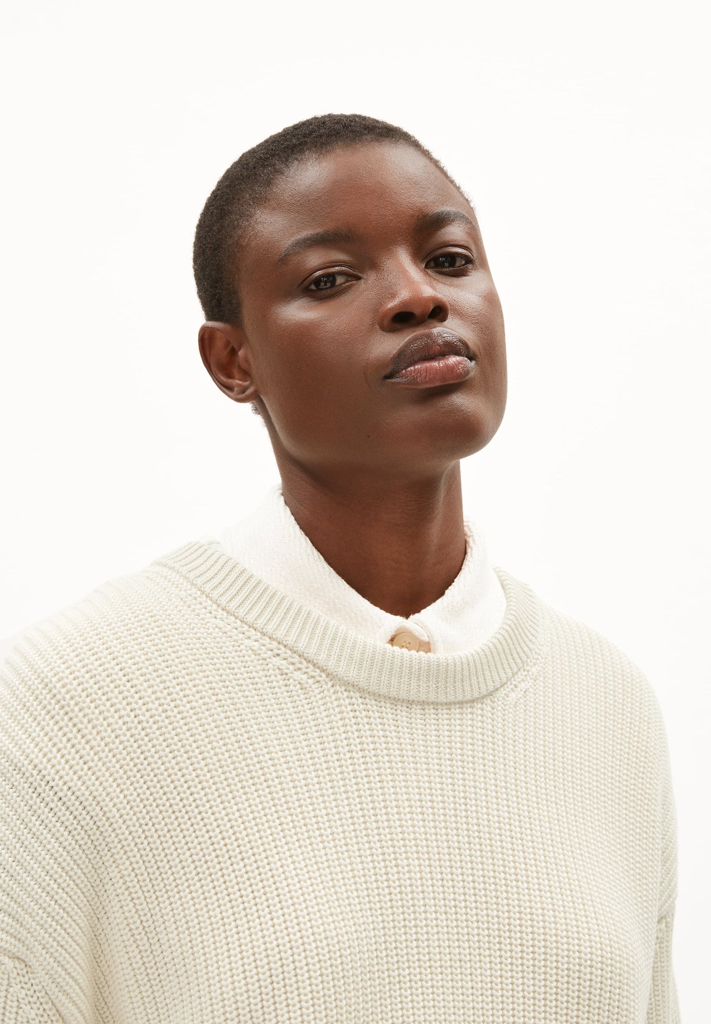 Pull ample en coton bio | Écru "nuriaas oatmilk"