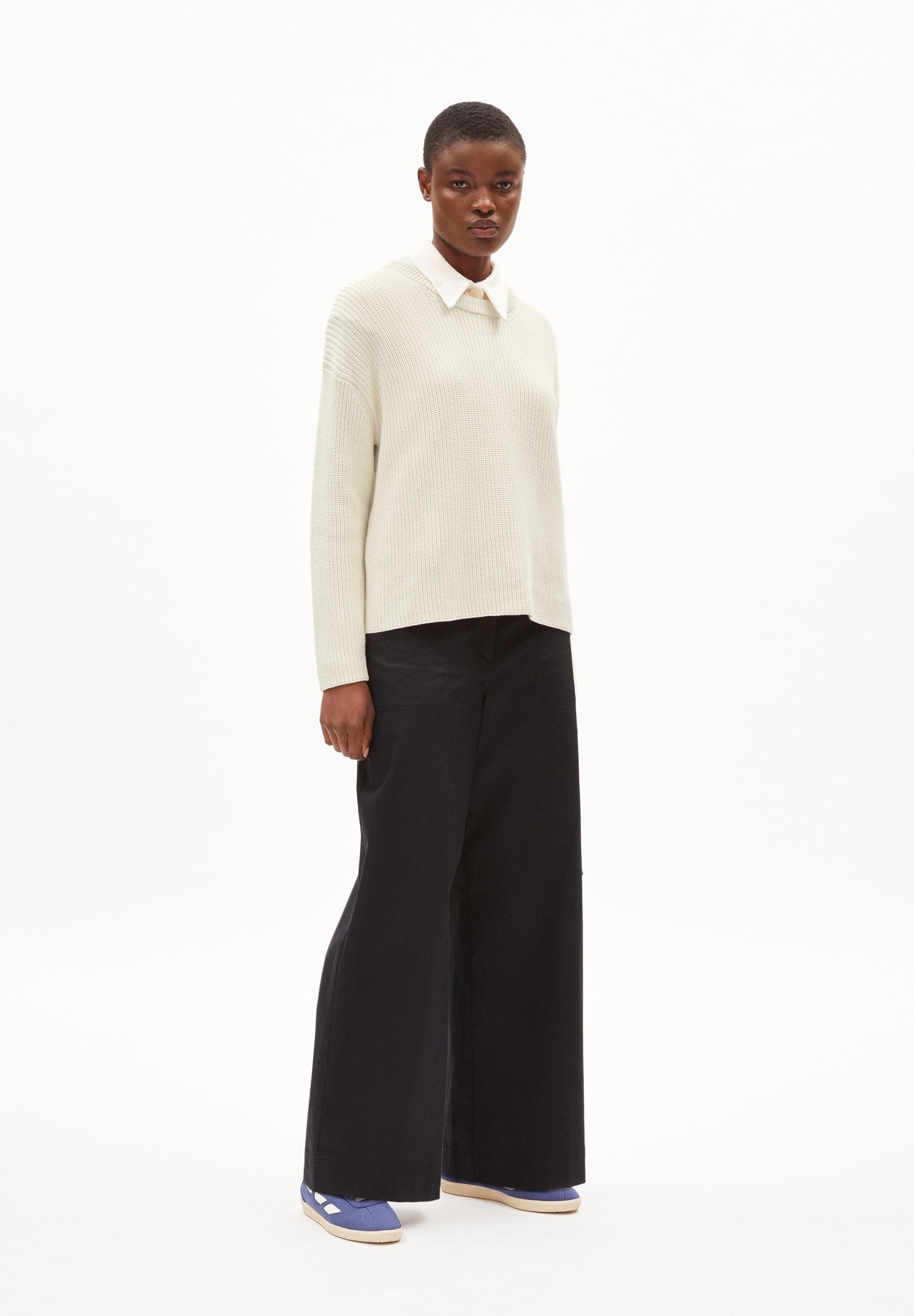 Pull ample en coton bio | Écru "nuriaas oatmilk"
