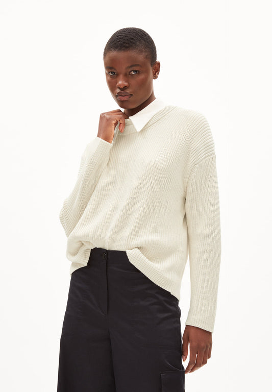 Pull ample en coton bio | Écru "nuriaas oatmilk"