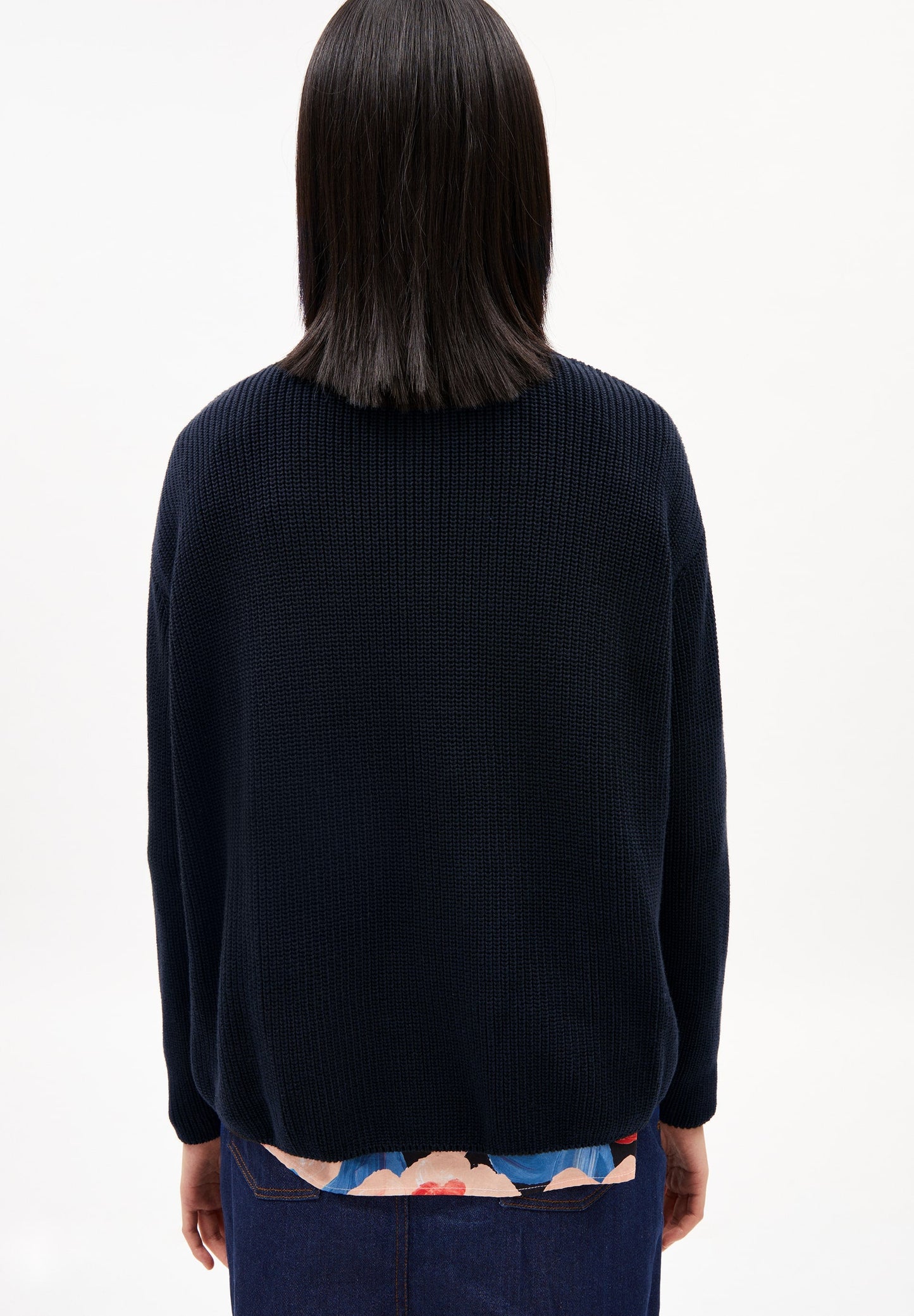 Pull ample marine en maille de coton bio - nuriellaa night sky