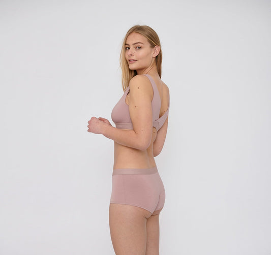 Pack 2 shortys en tencel | rose "Lite Shorty 2-pack dusty rose"