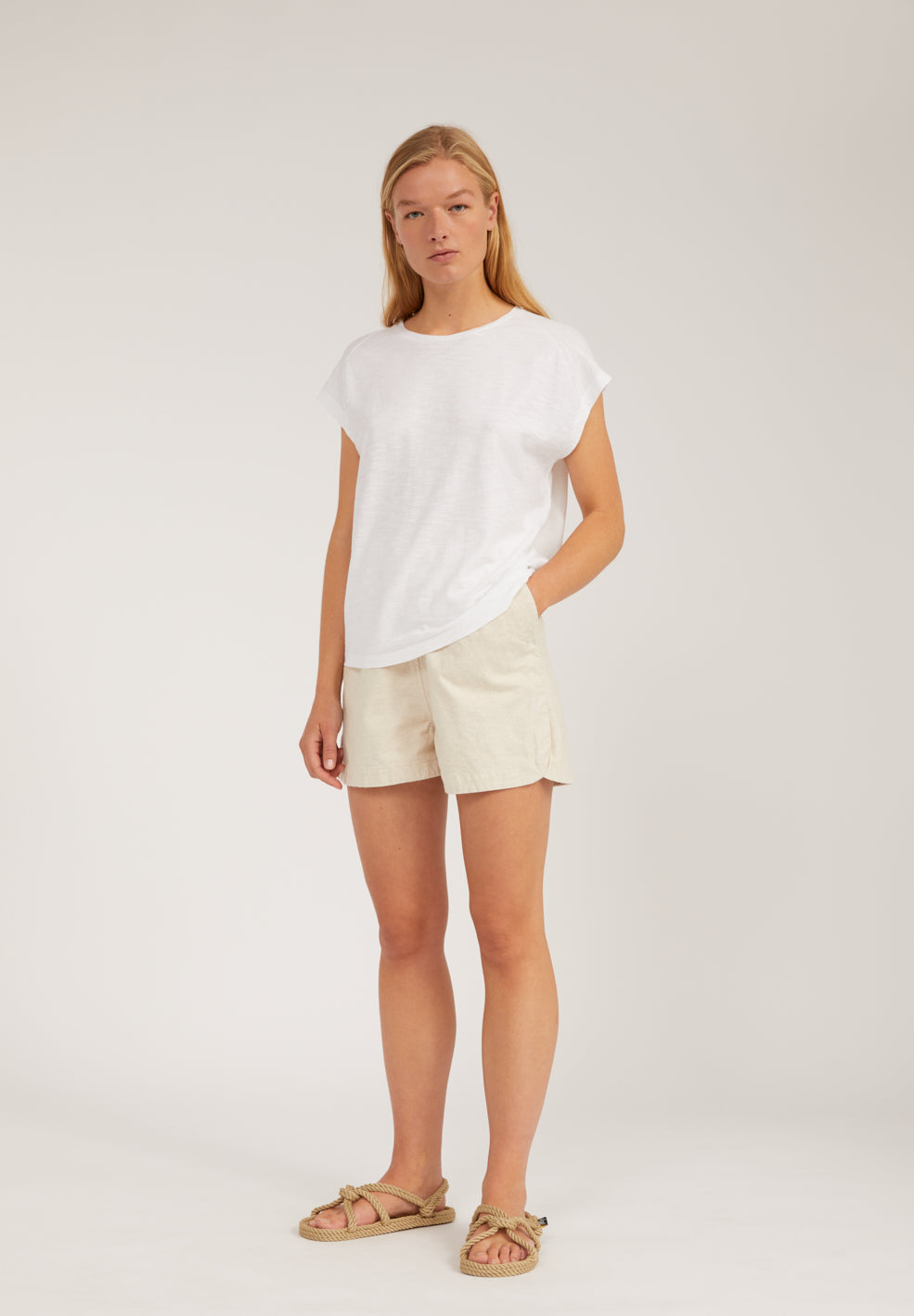 T-shirt blanc en coton bio - OFELIAA
