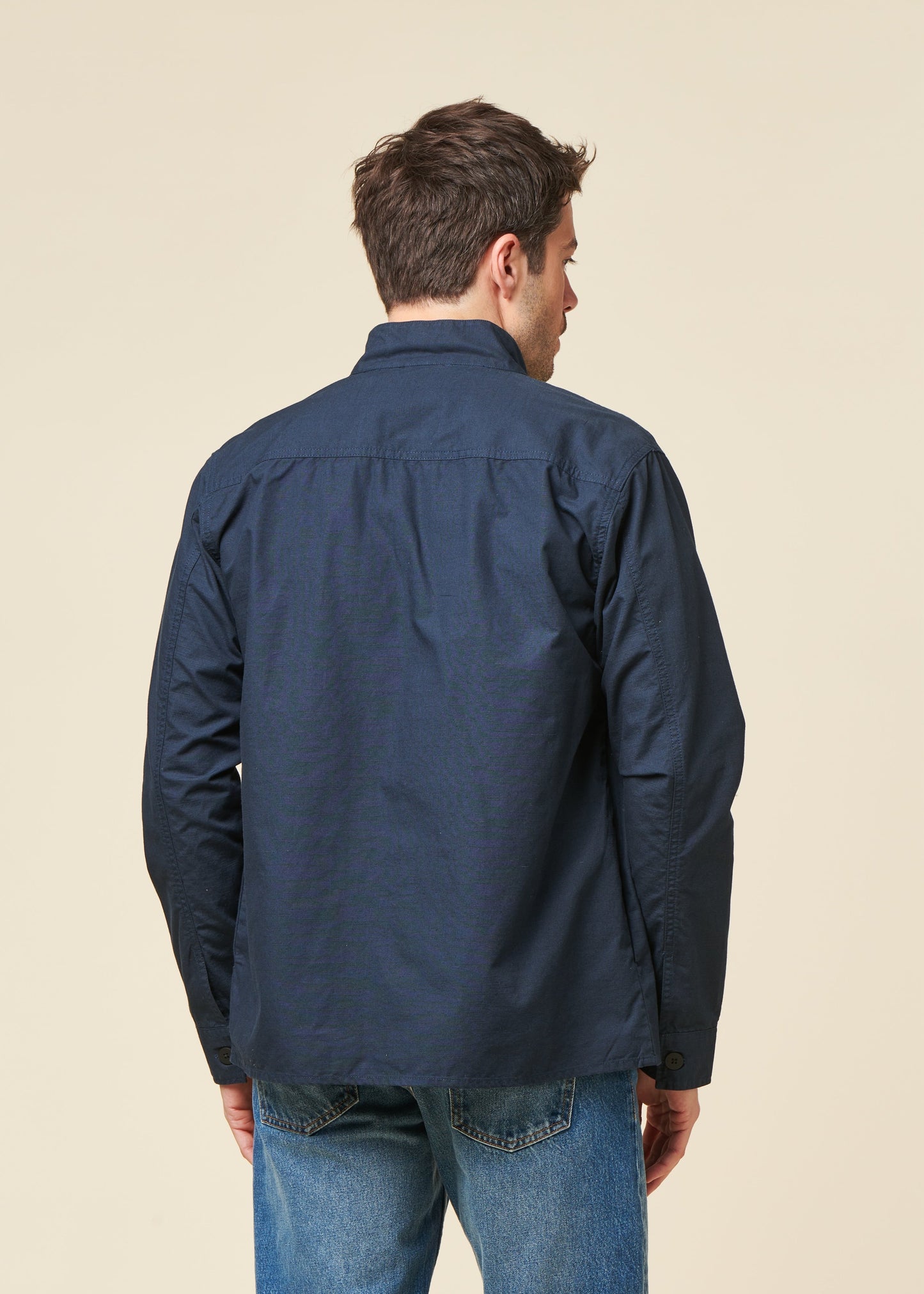 surChemise en coton biologique | noir "slub overshirt total eclipse"