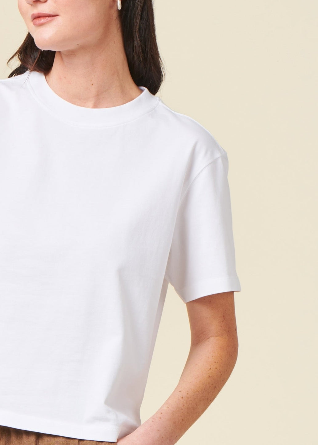 T-shirt boxy en coton bio | blanc