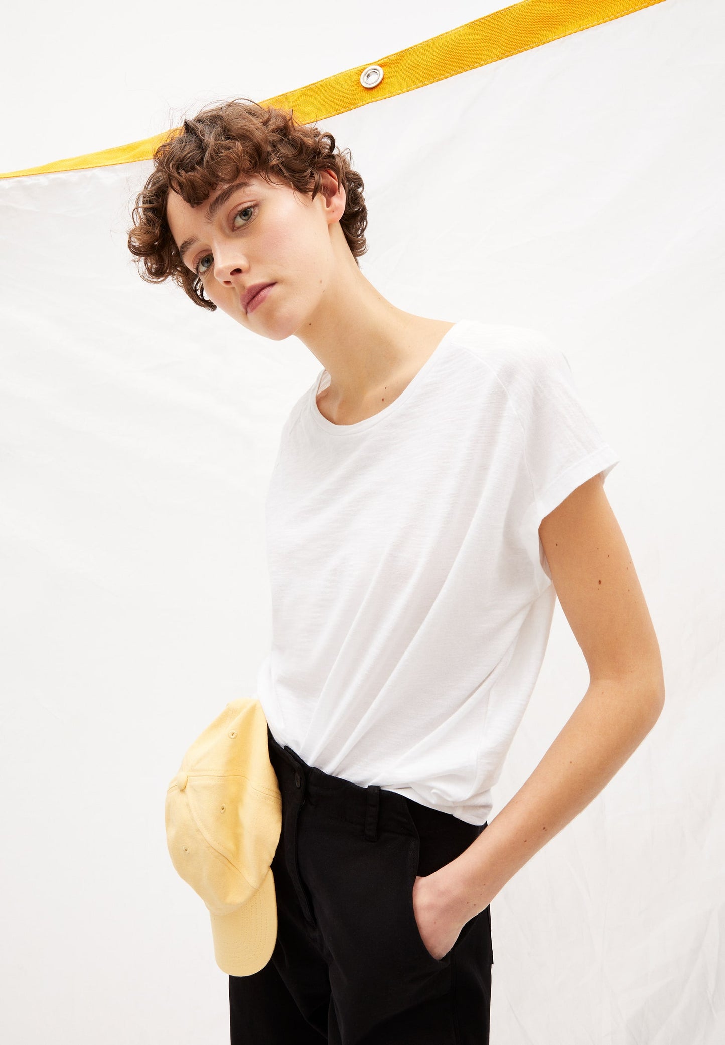 T-shirt en coton bio | Blanc "oneliaa white"