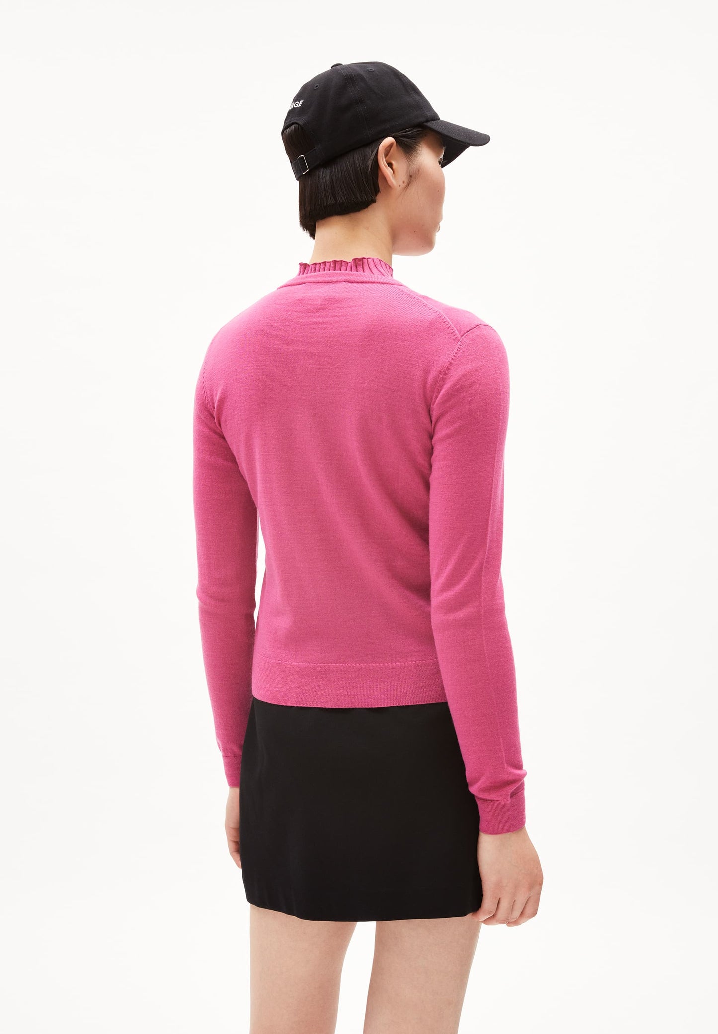 Cardigan en laine bio | rose "ophaliaa merino crushed berry"