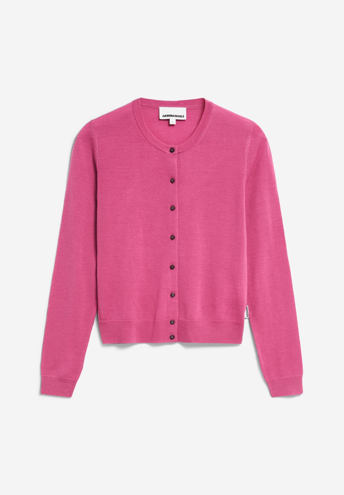 Cardigan en laine bio | rose "ophaliaa merino crushed berry"