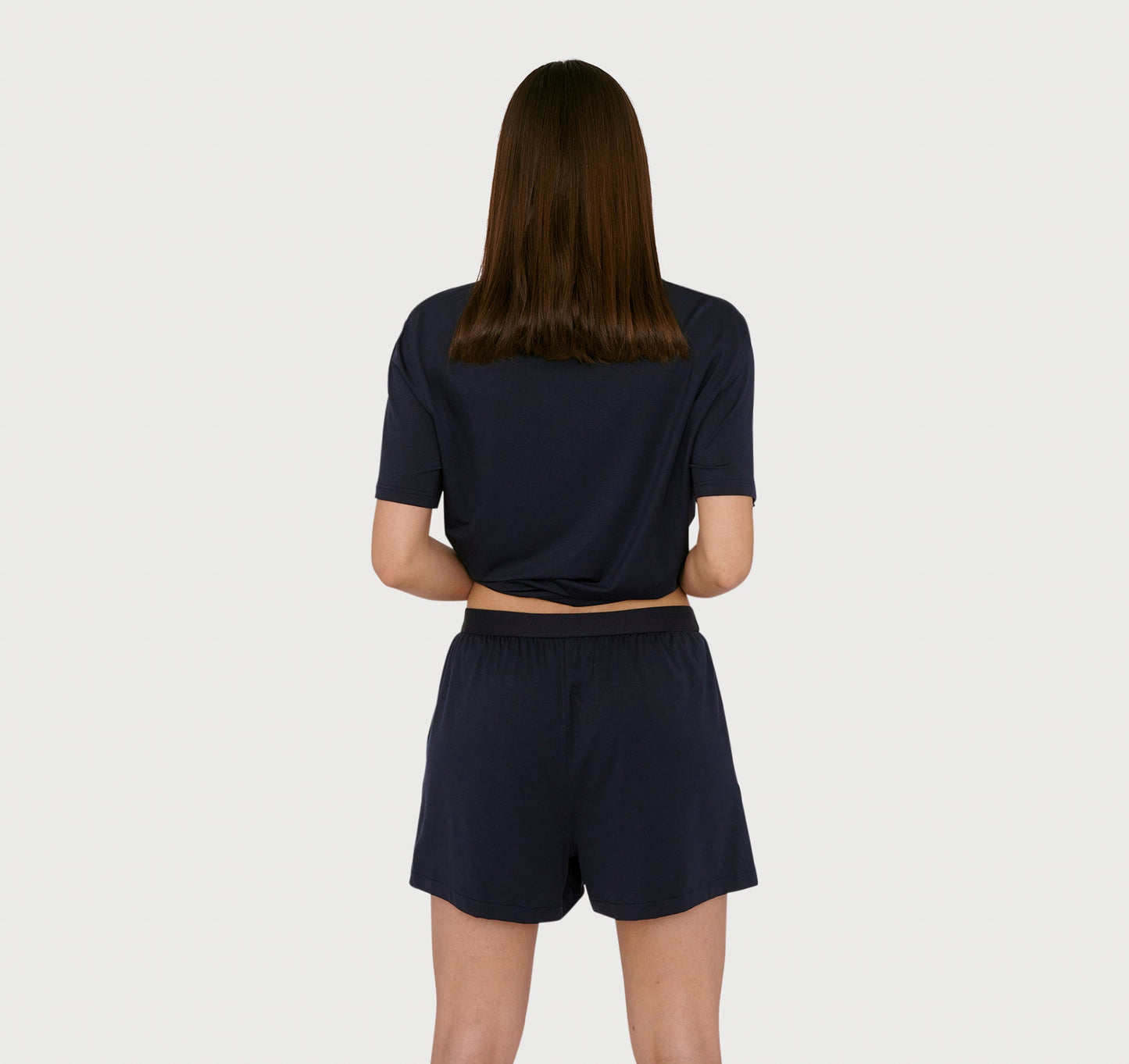 Short léger en tencel | marine "navy"