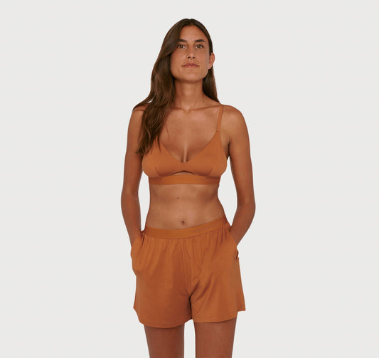 Short léger en tencel | ocre "ocher"
