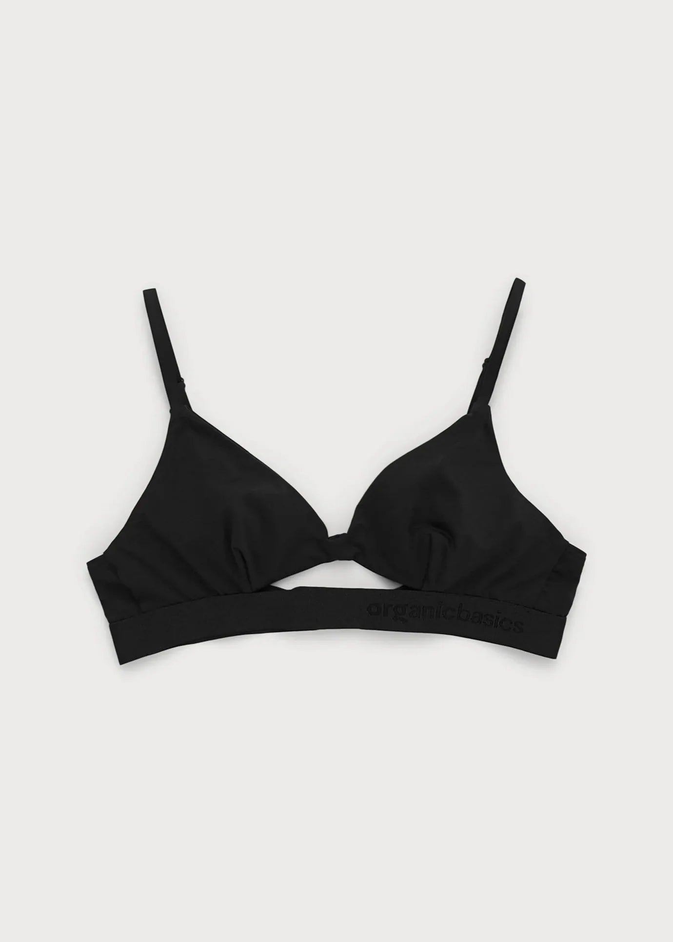 Soutien-gorge triangle en tencel | noir "soft touch bralette black"