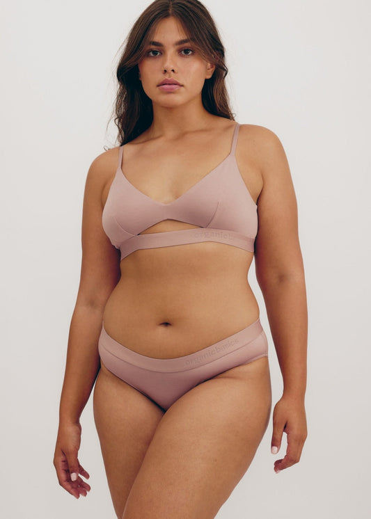 Culotte en tencel | Noir "soft touch briefs dusty rose"
