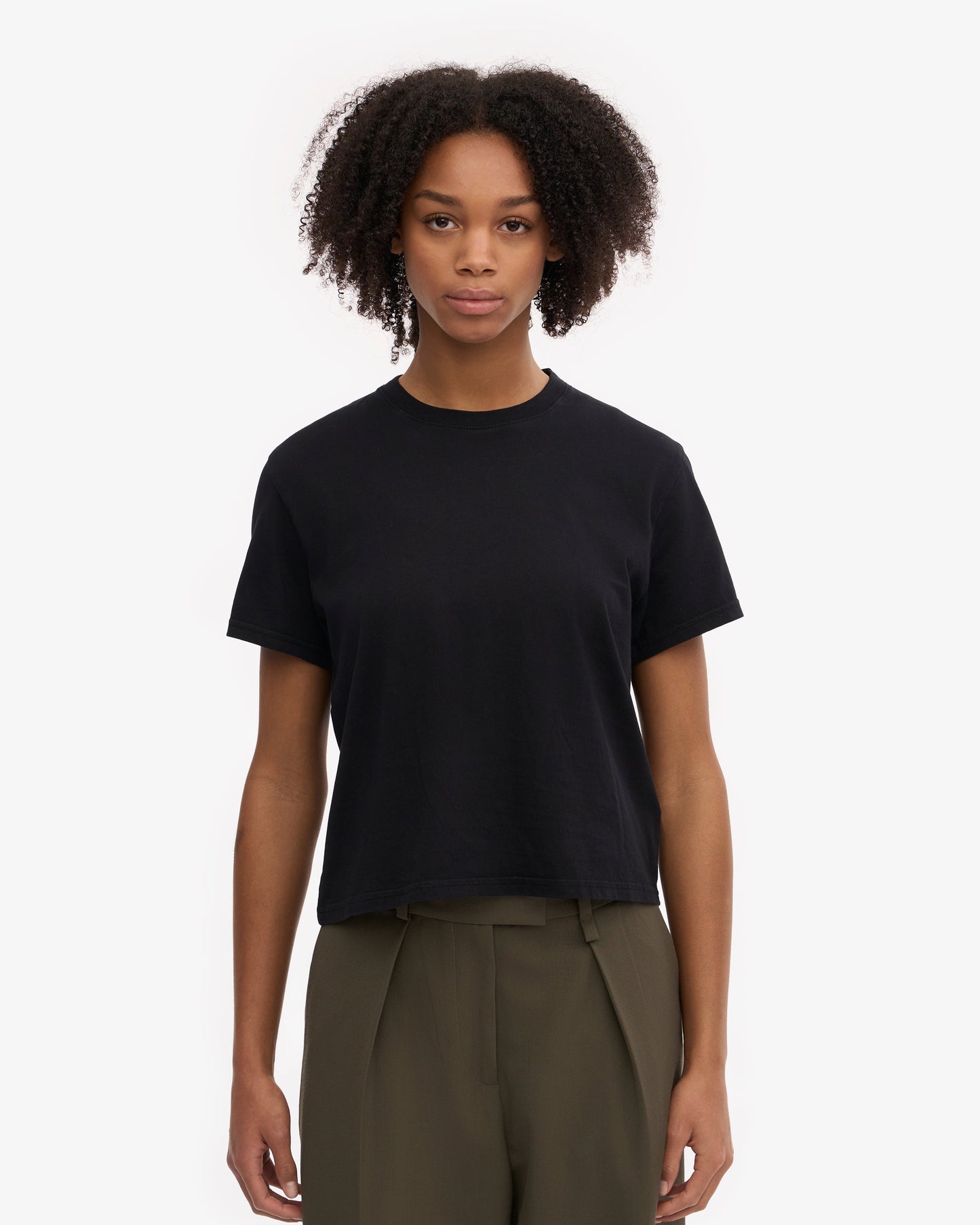 T-shirt en coton bio | noir "deep black"