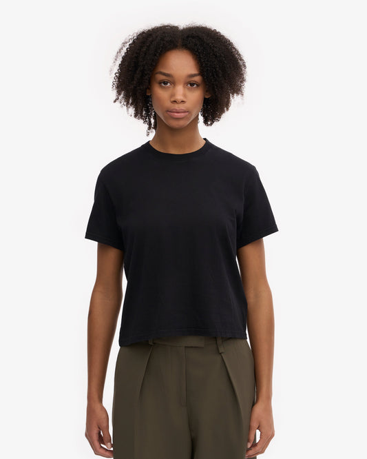 T-shirt en coton bio | noir "deep black"
