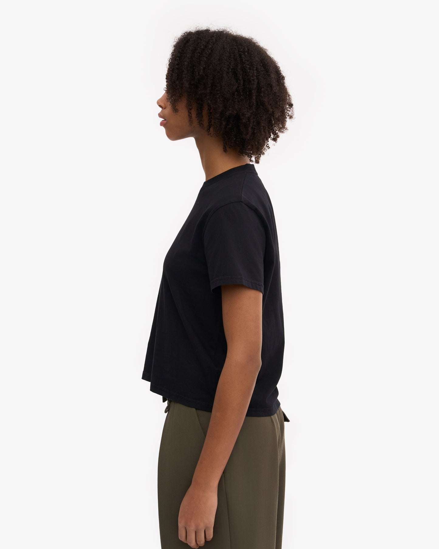 T-shirt en coton bio | noir "deep black"