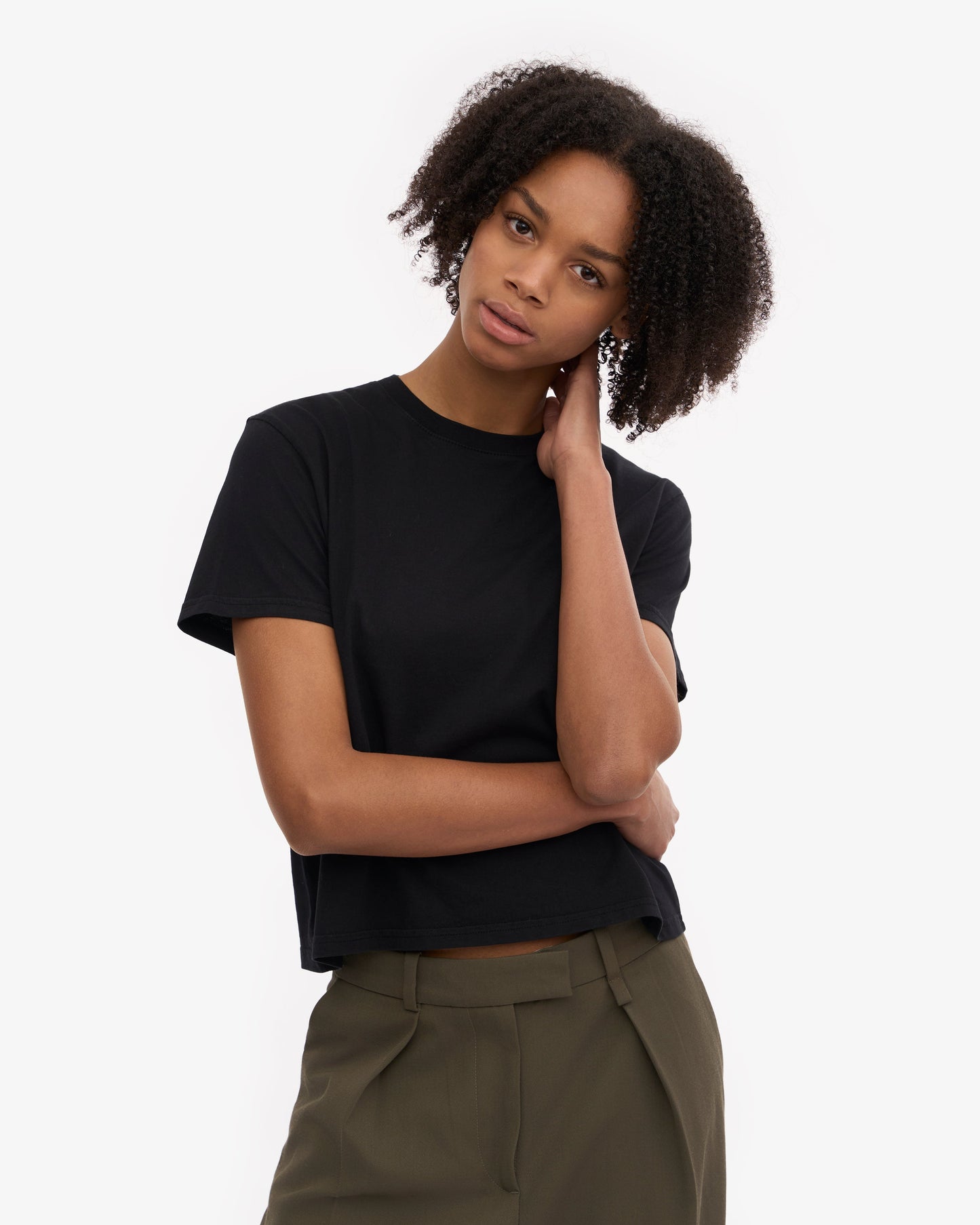 T-shirt en coton bio | noir "deep black"