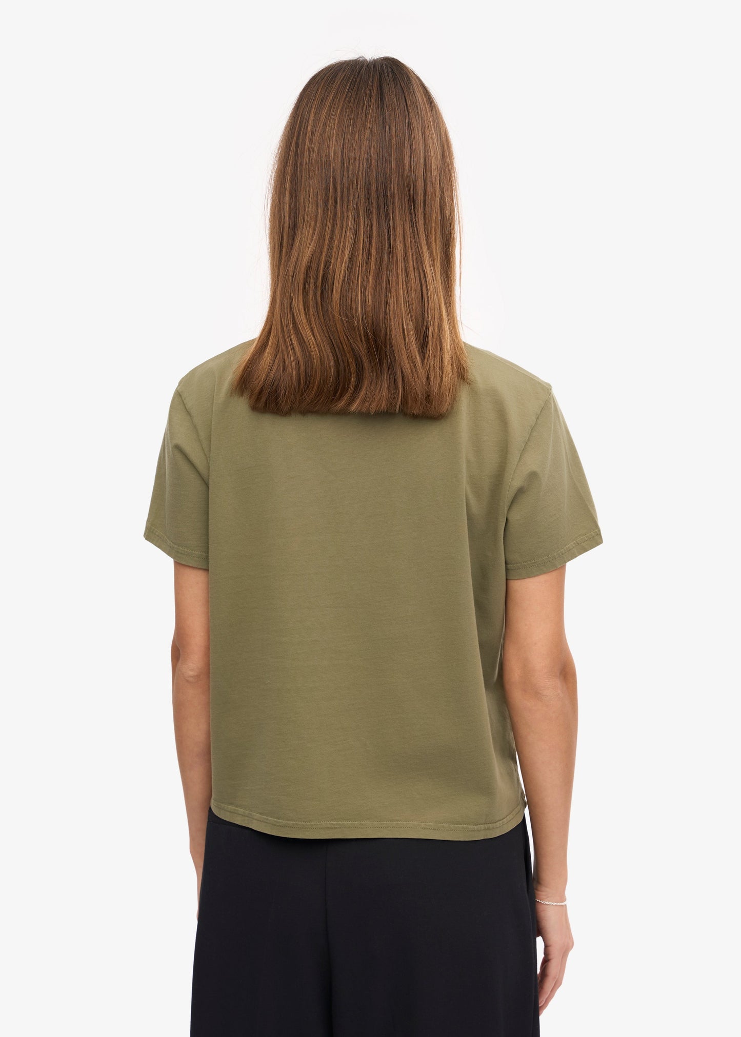 T-shirt en coton bio | vert "dusty olive"