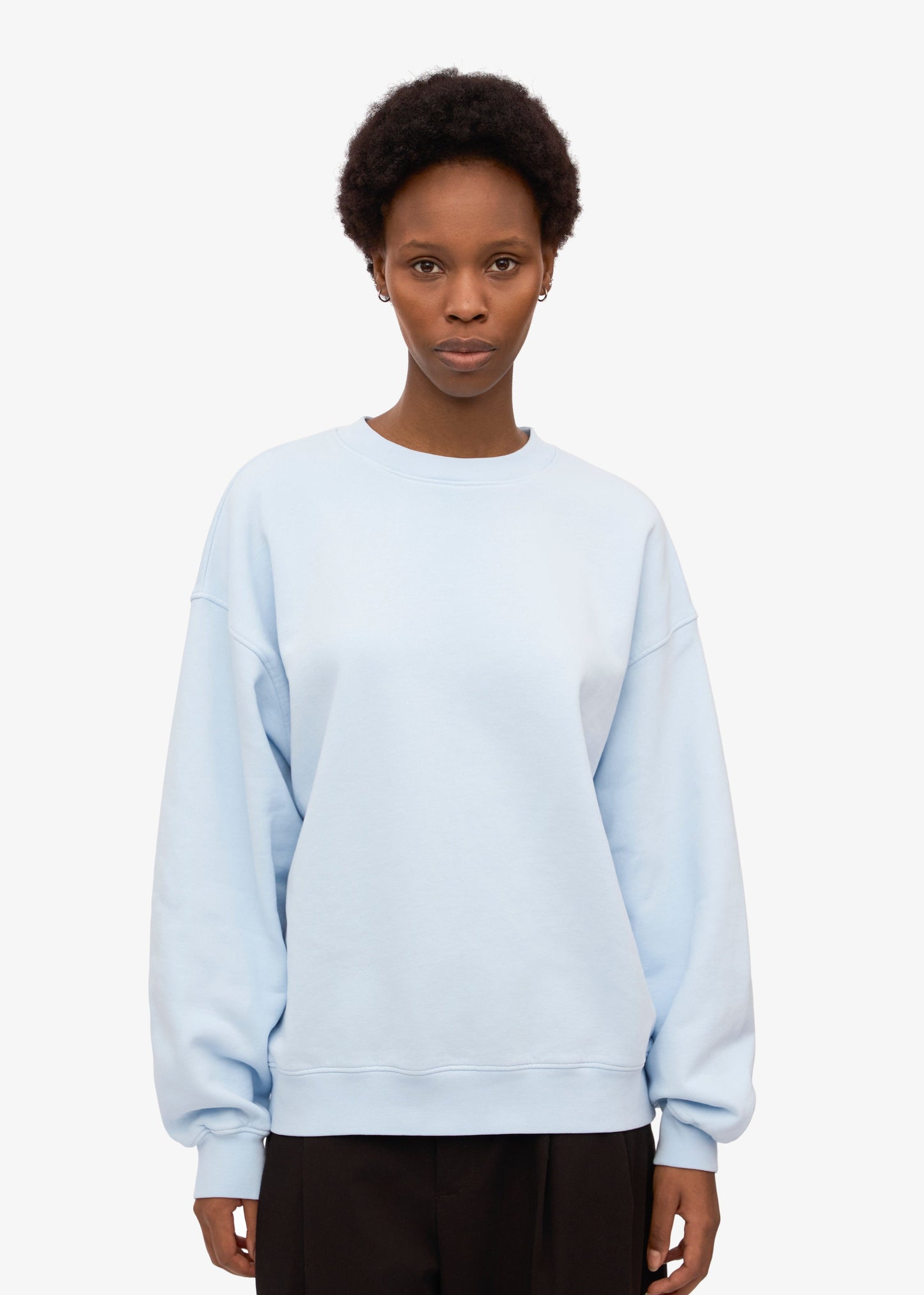 Sweat oversize en coton bio | bleu "polar blue"