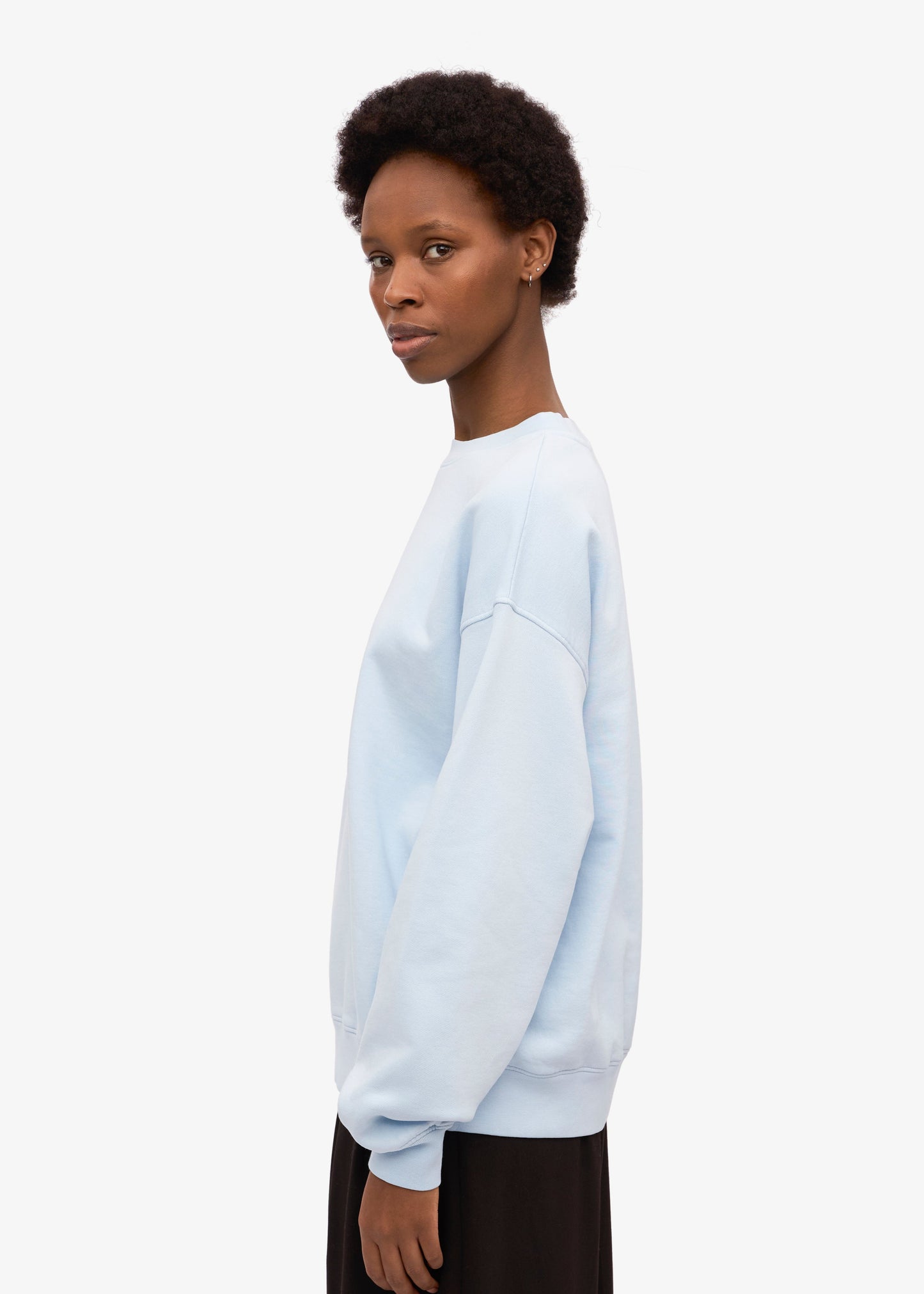 Sweat oversize en coton bio | bleu "polar blue"