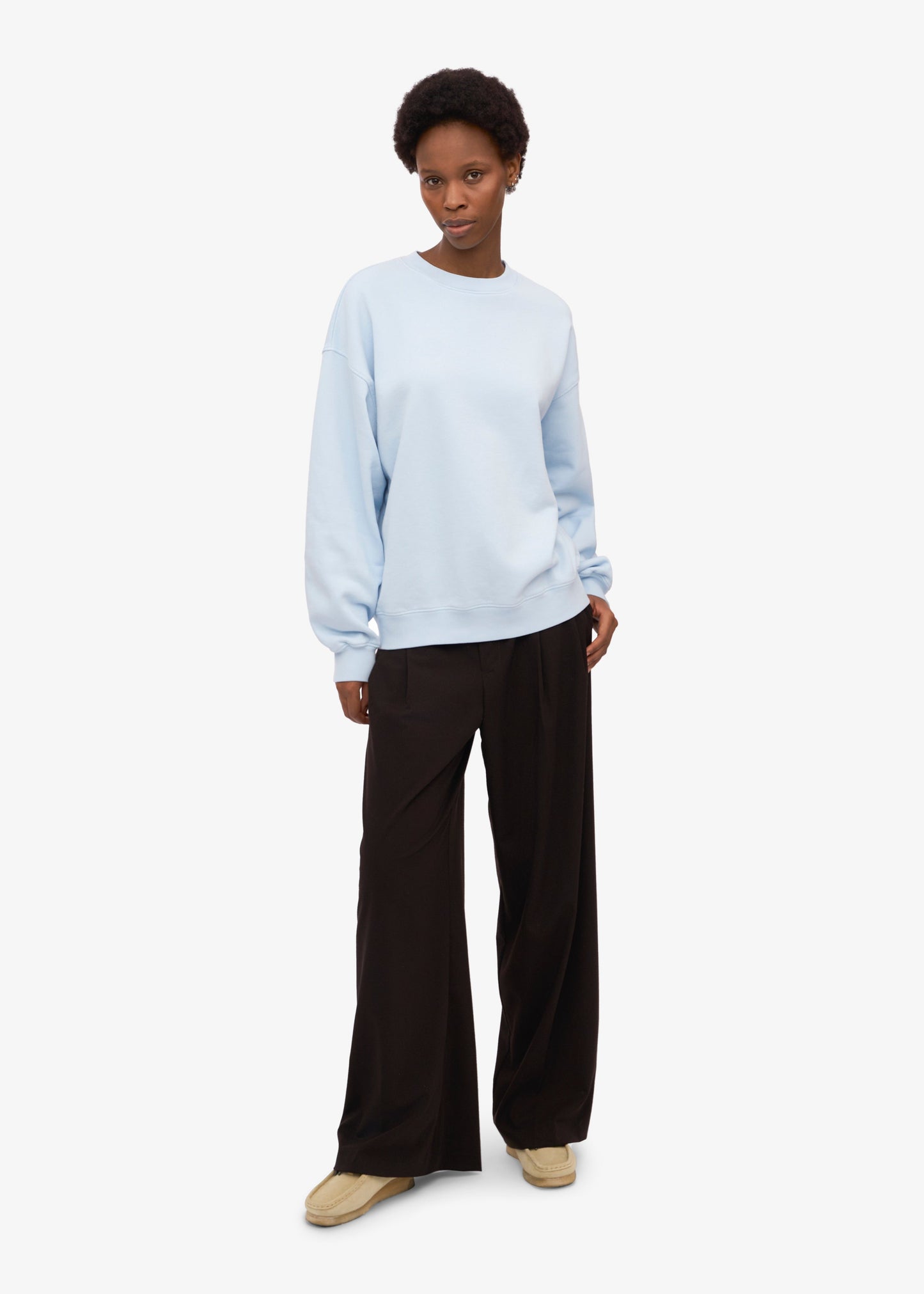 Sweat oversize en coton bio | bleu "polar blue"
