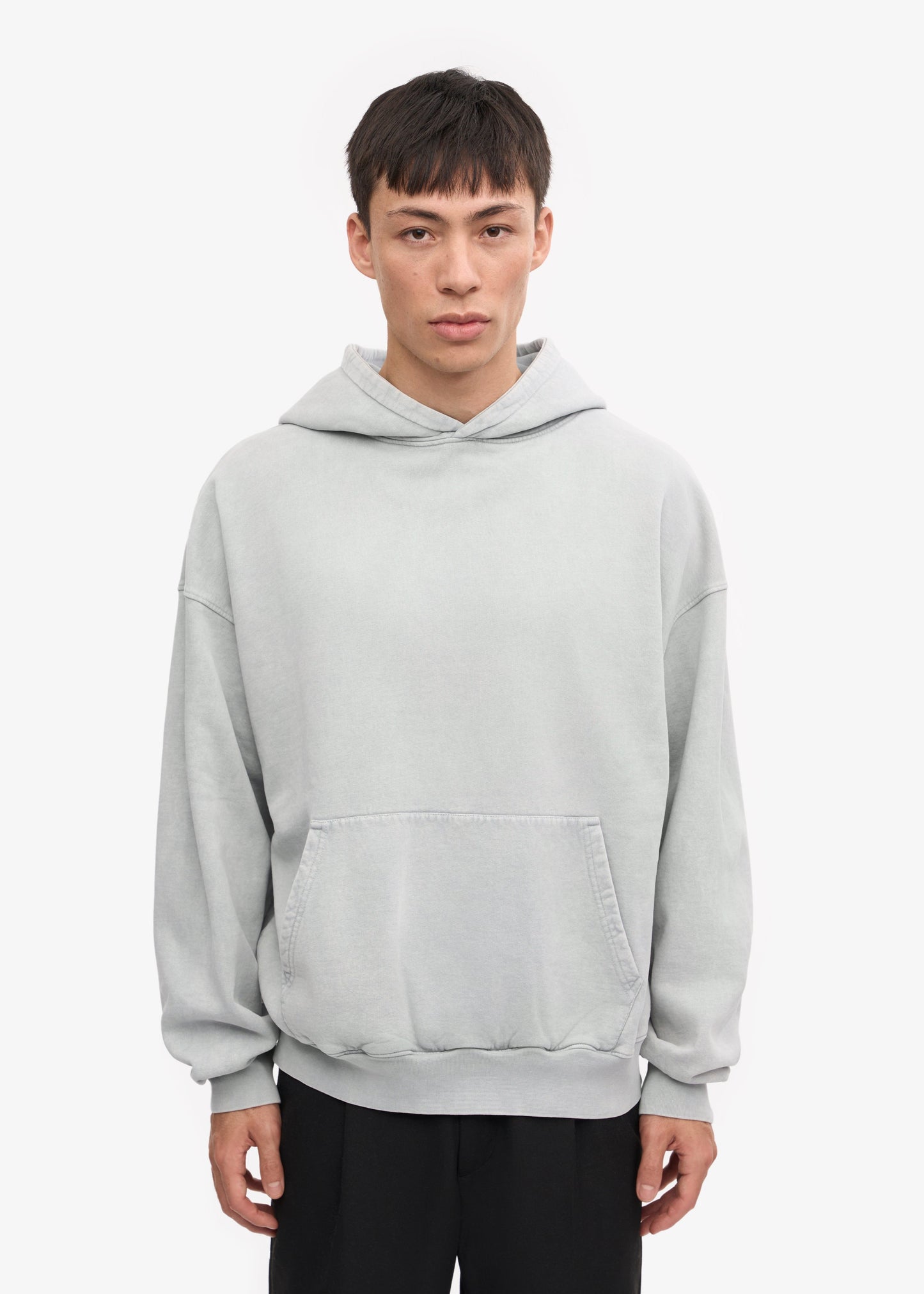 Sweat à capuche oversize en coton bio | Gris "Faded Grey"