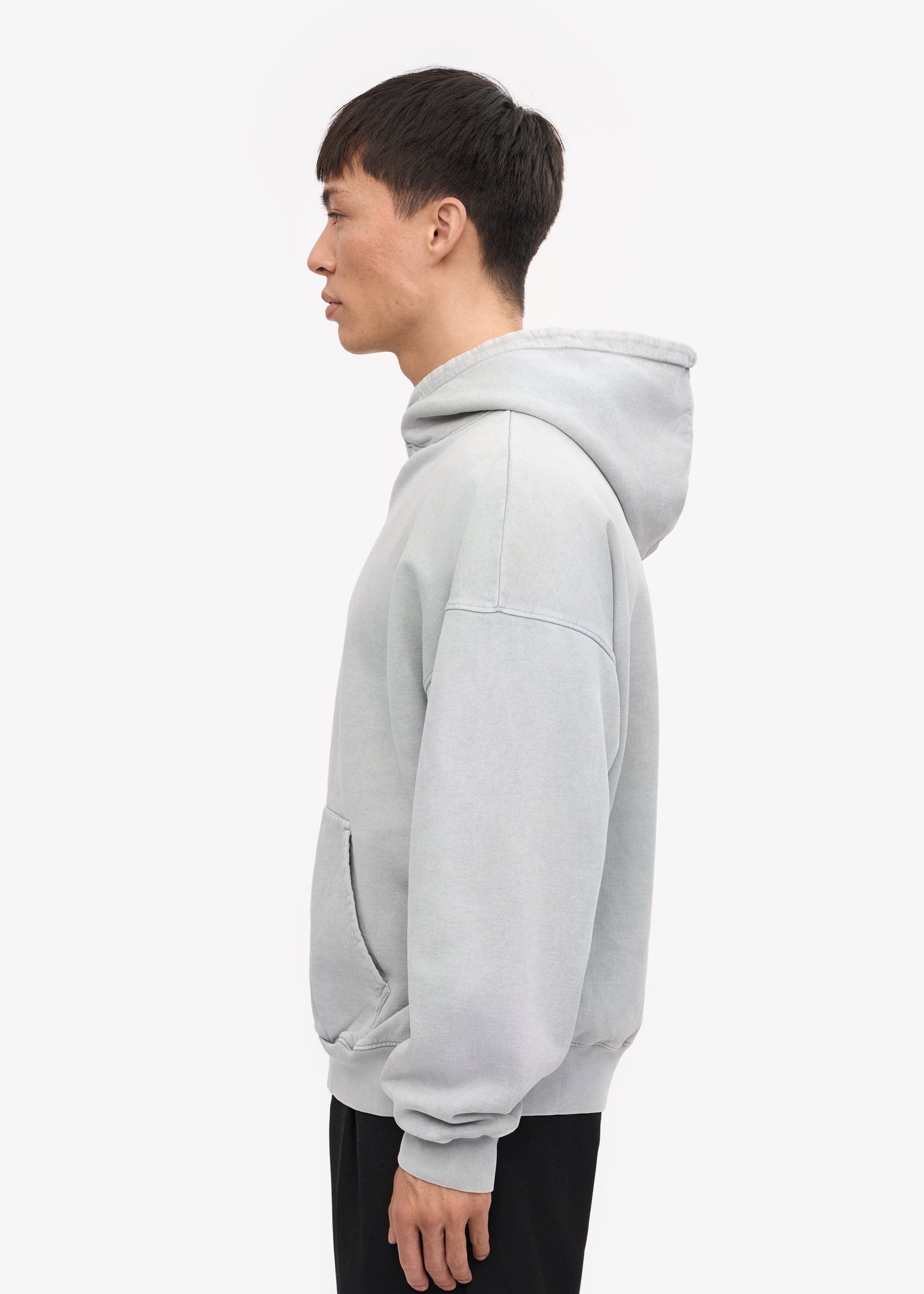 Sweat à capuche oversize en coton bio | Gris "Faded Grey"