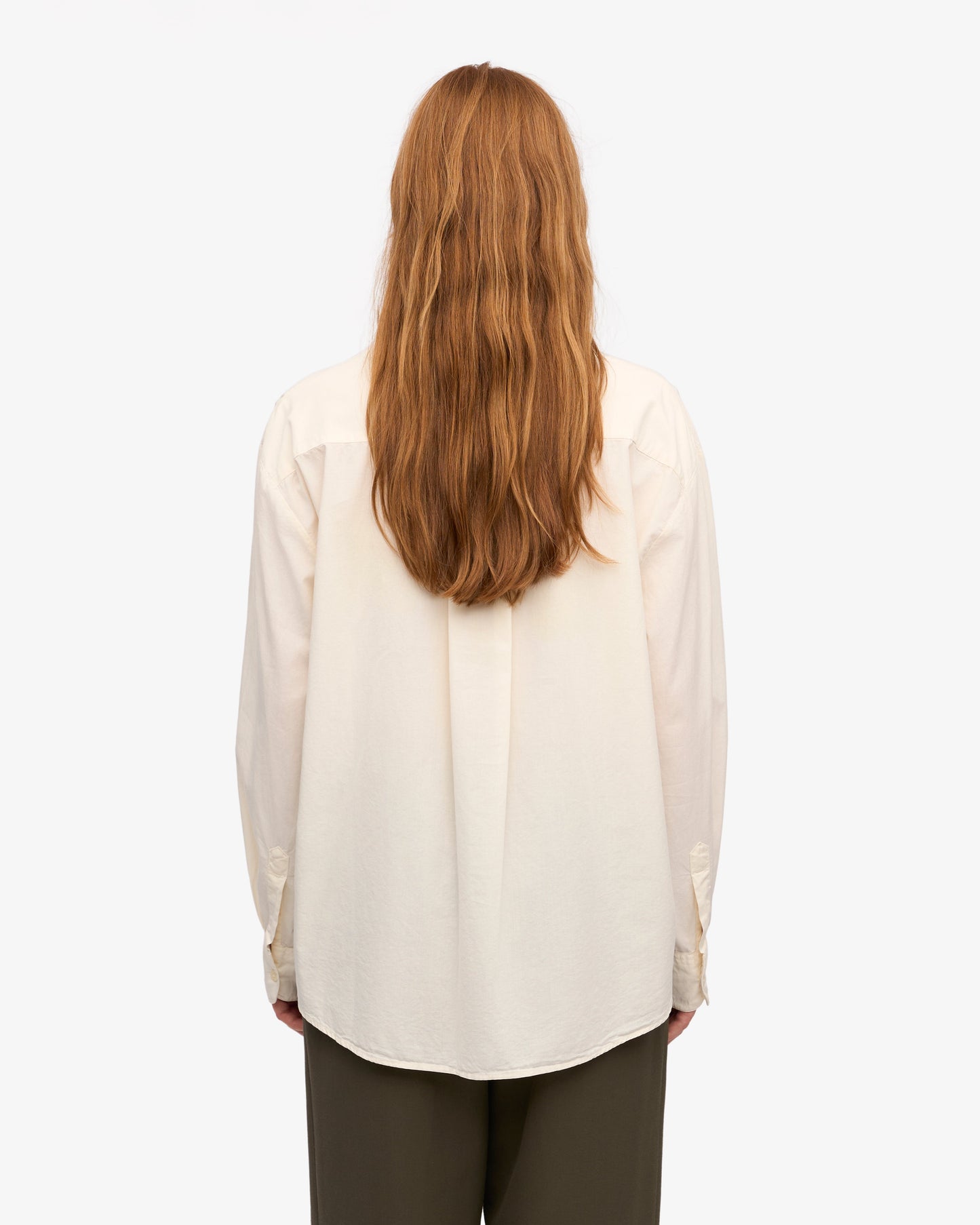 Chemise ample en lin bio | écru "organic linen oversized shirt - ivory white"