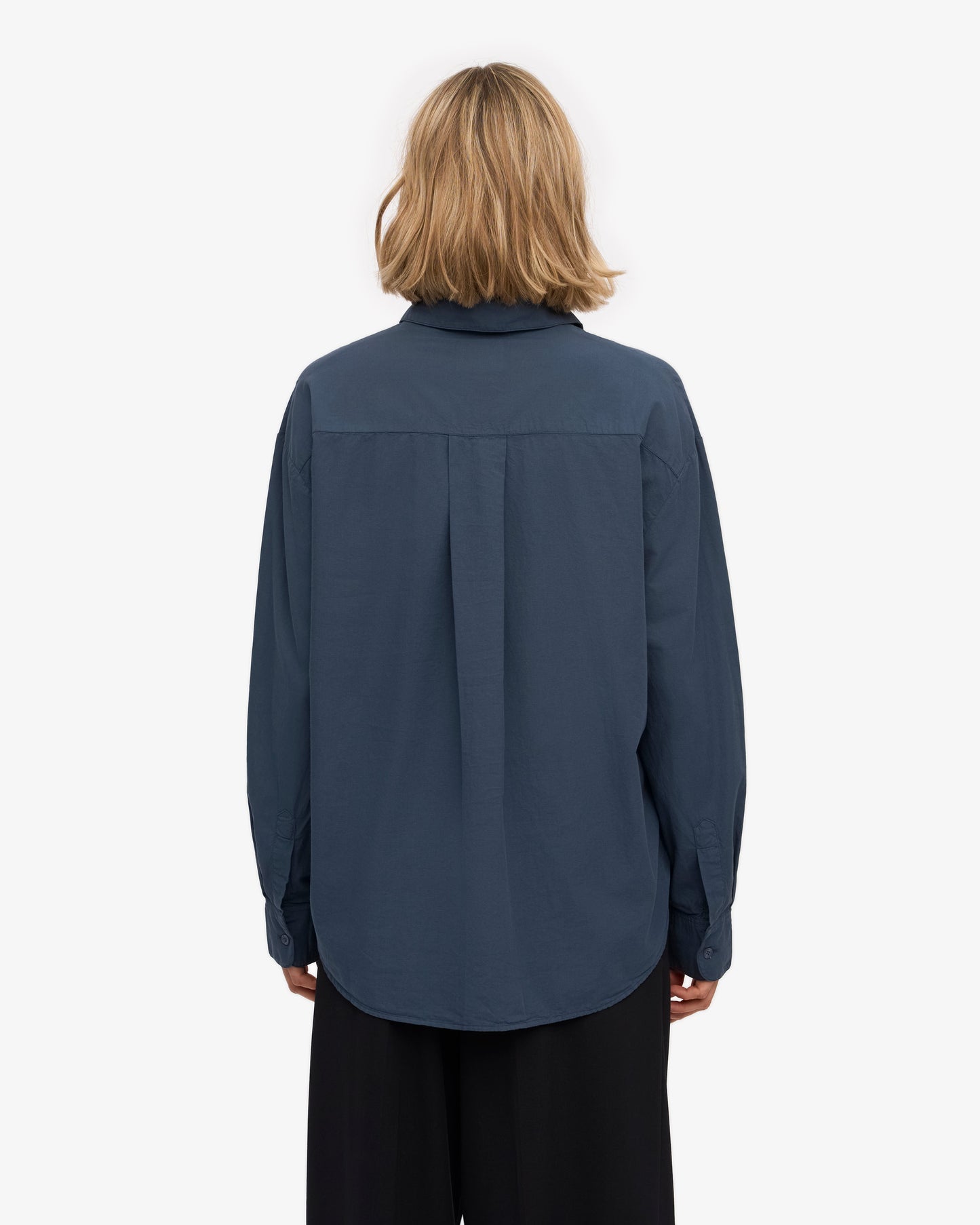 Chemise ample en lin bio | bleu "organic linen oversized shirt - petrol blue"