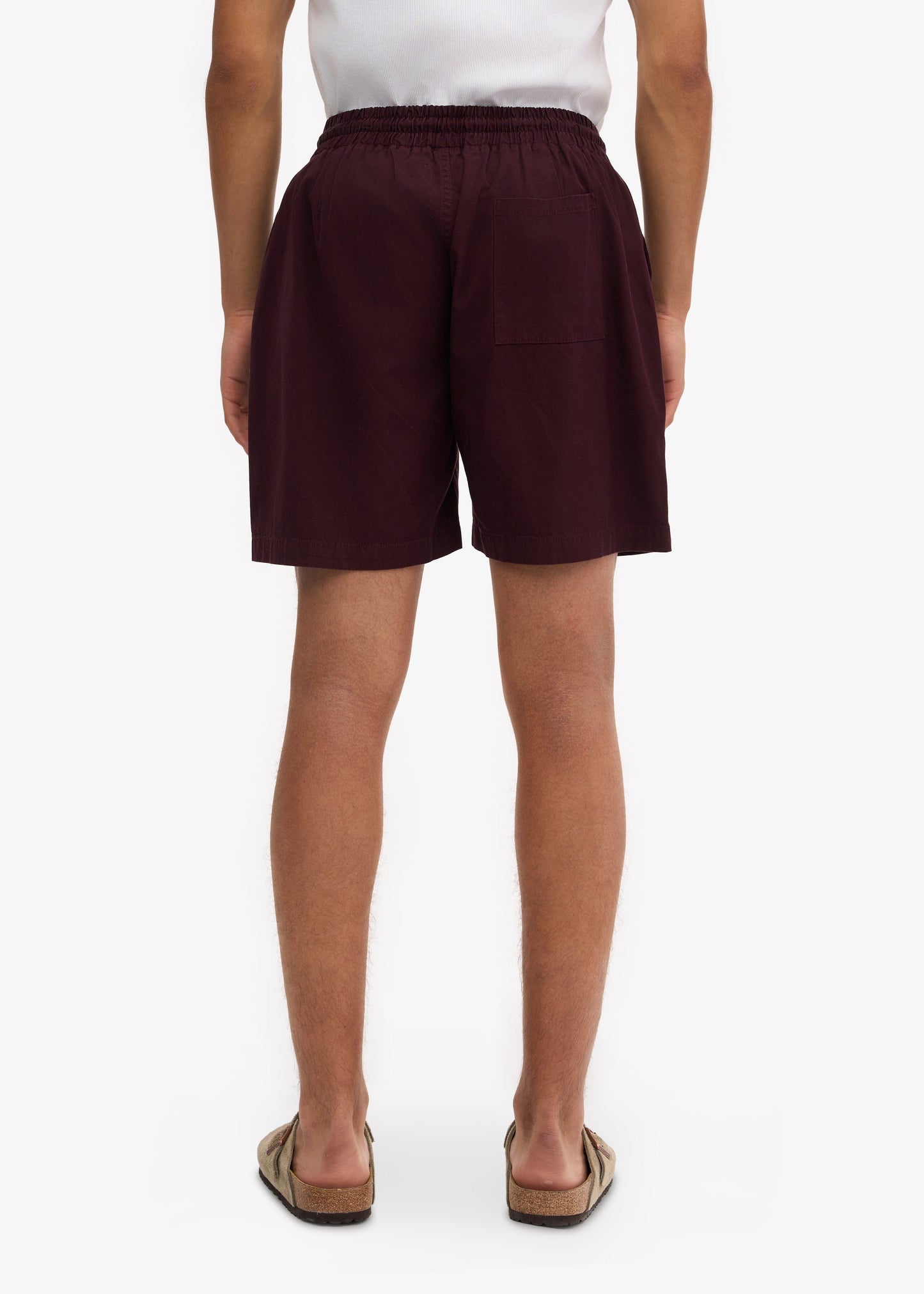 Short en sergé de coton bio | Bordeaux "twill shorts oxblood red"