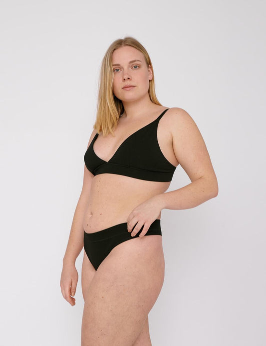 Pack 2 tangas en coton bio | noir "black"