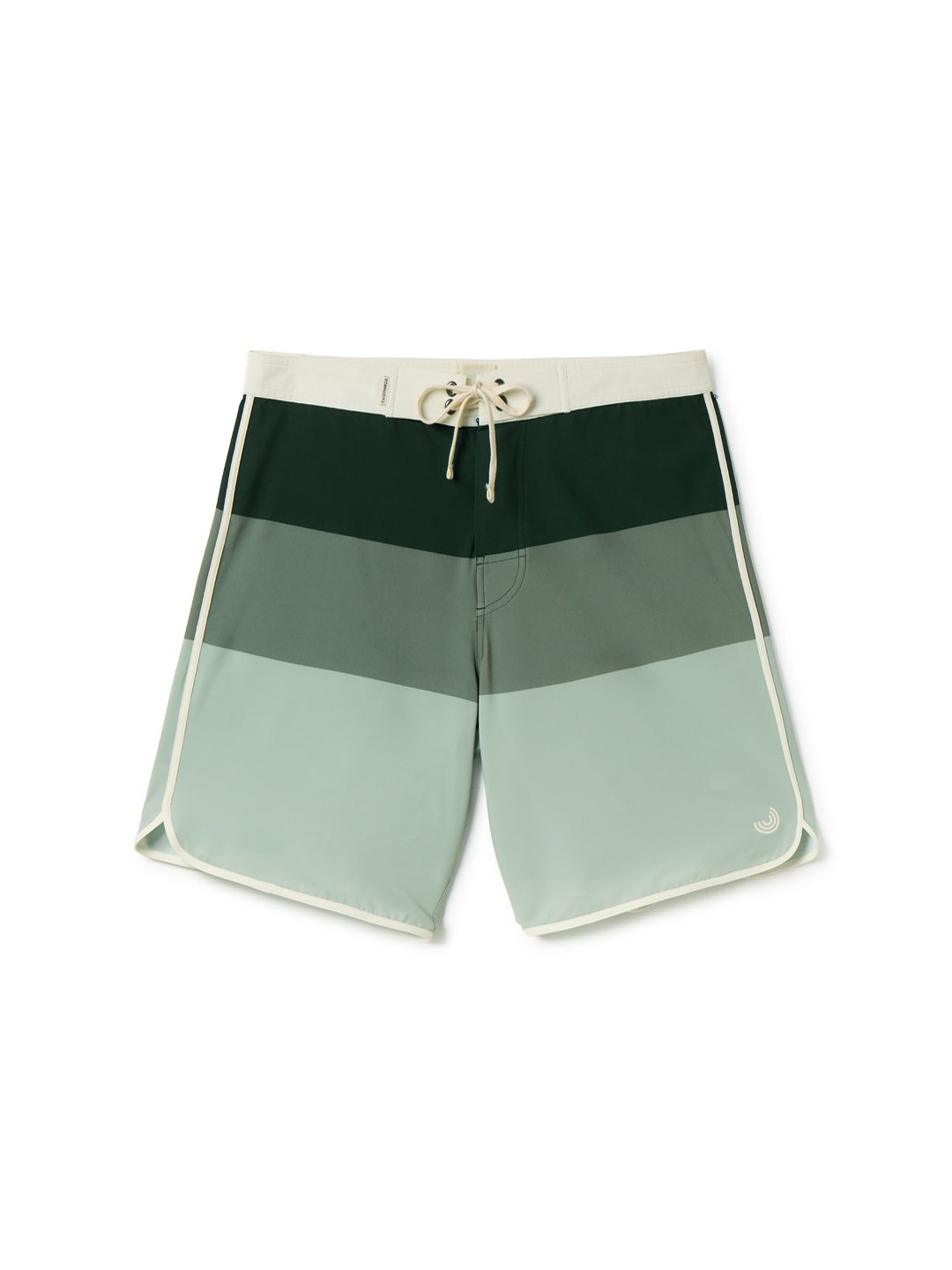 Short en polyester recyclé | vert "Ouen - green colour block"