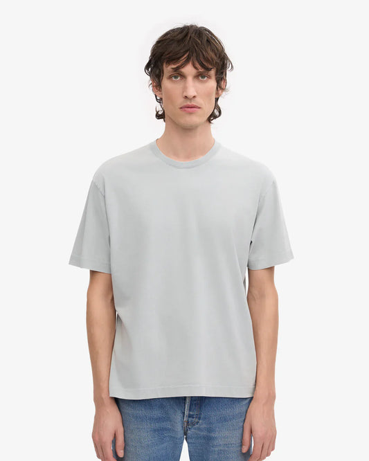 T-shirt manches courtes oversize délavé en coton bio | gris "faded grey"