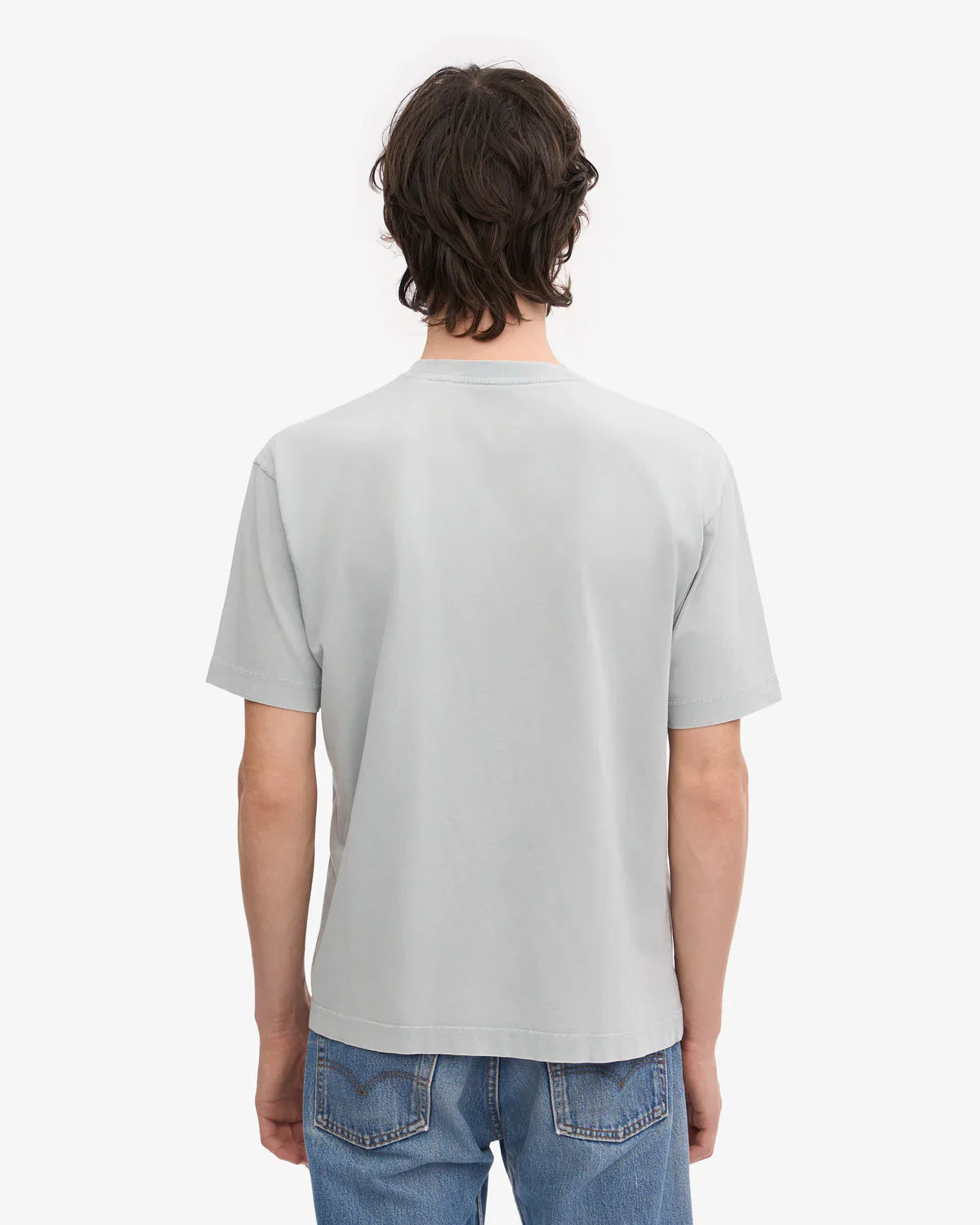 T-shirt manches courtes oversize délavé en coton bio | gris "faded grey"