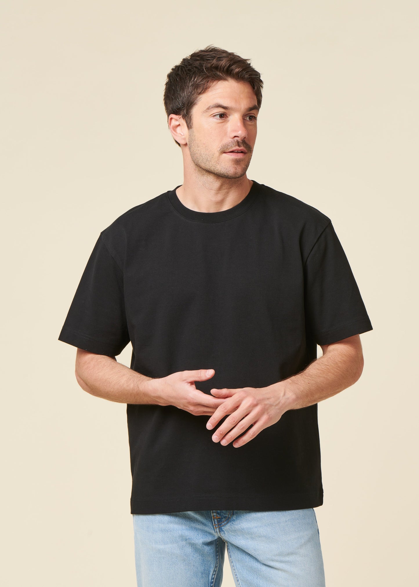 T-shirt oversize en coton bio | noir