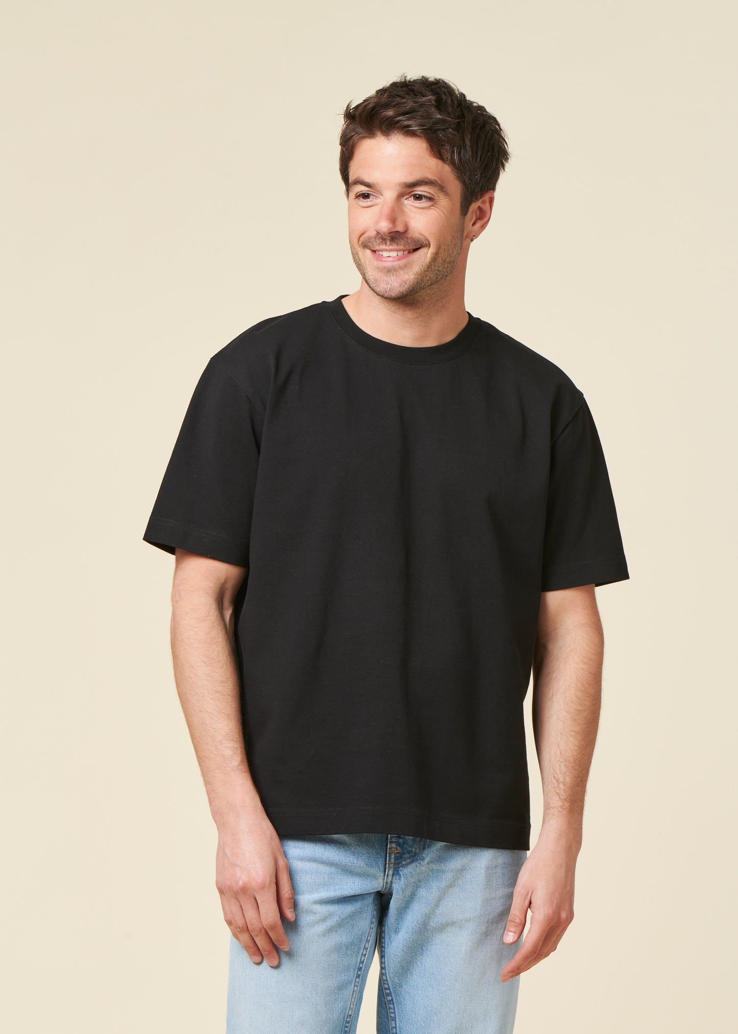T-shirt oversize en coton bio | noir