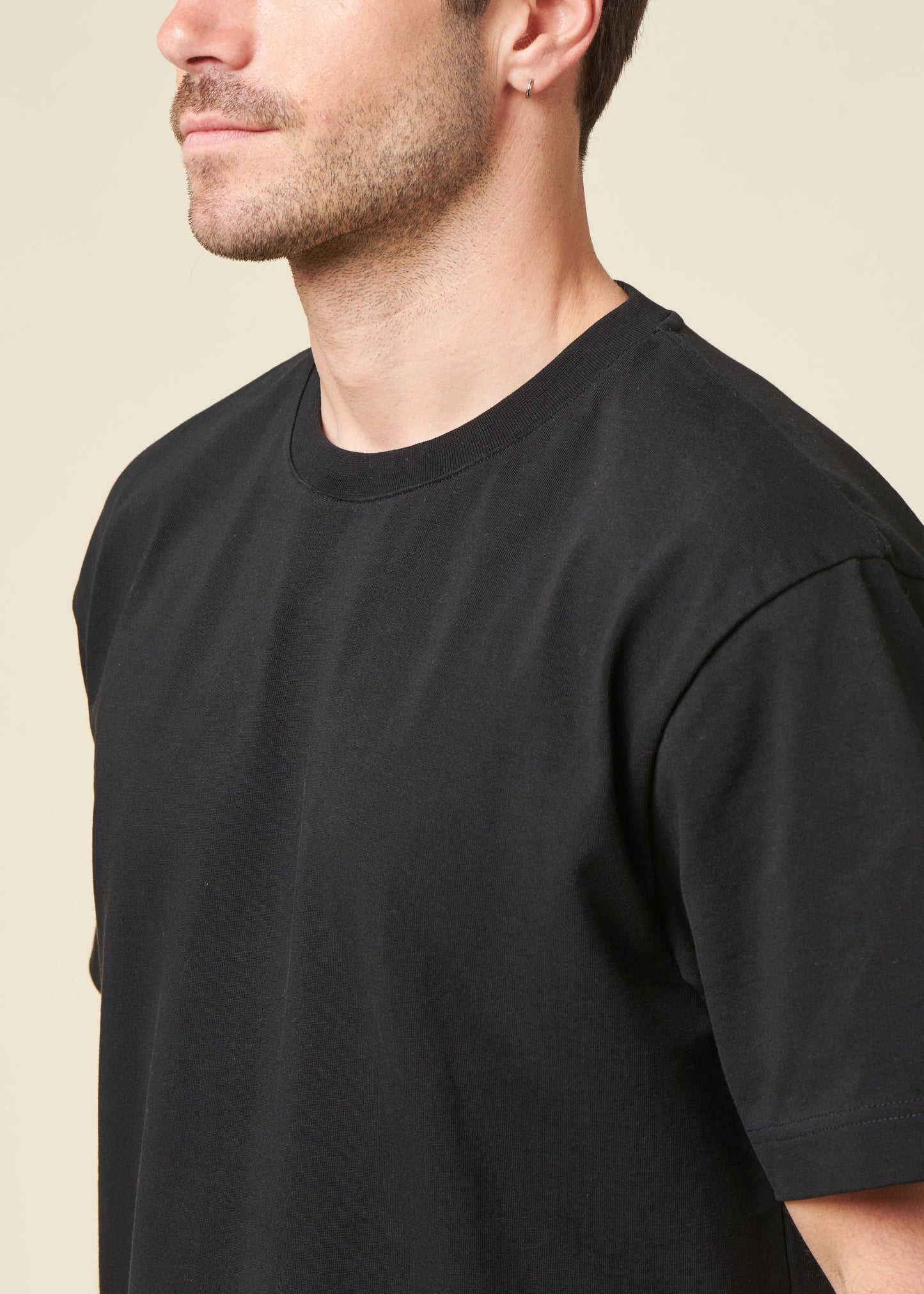 T-shirt oversize en coton bio | noir