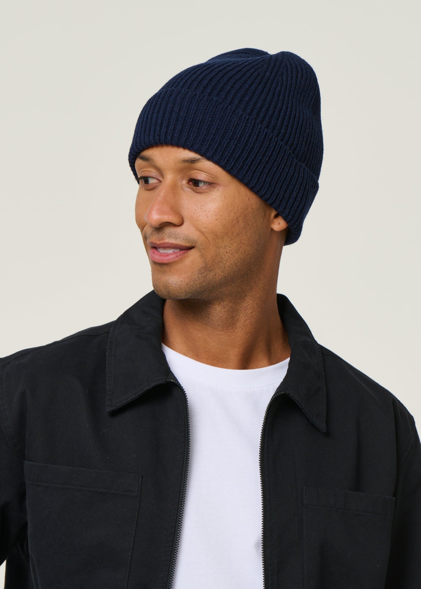 Bonnet en laine mérinos recyclée | marine