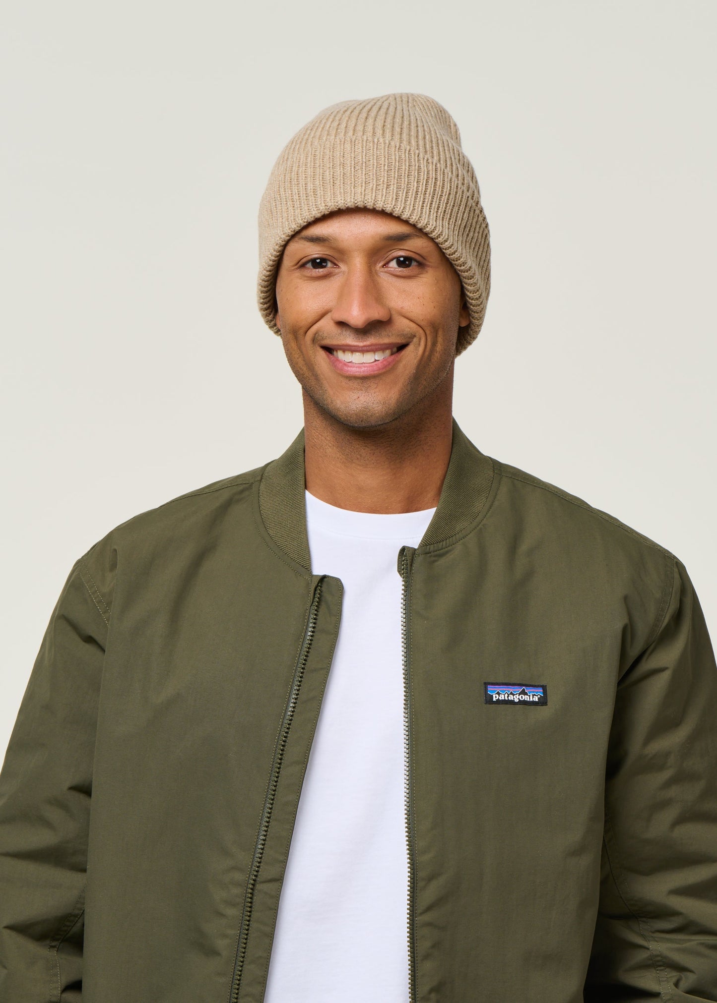 Bonnet en laine mérinos recyclée | beige