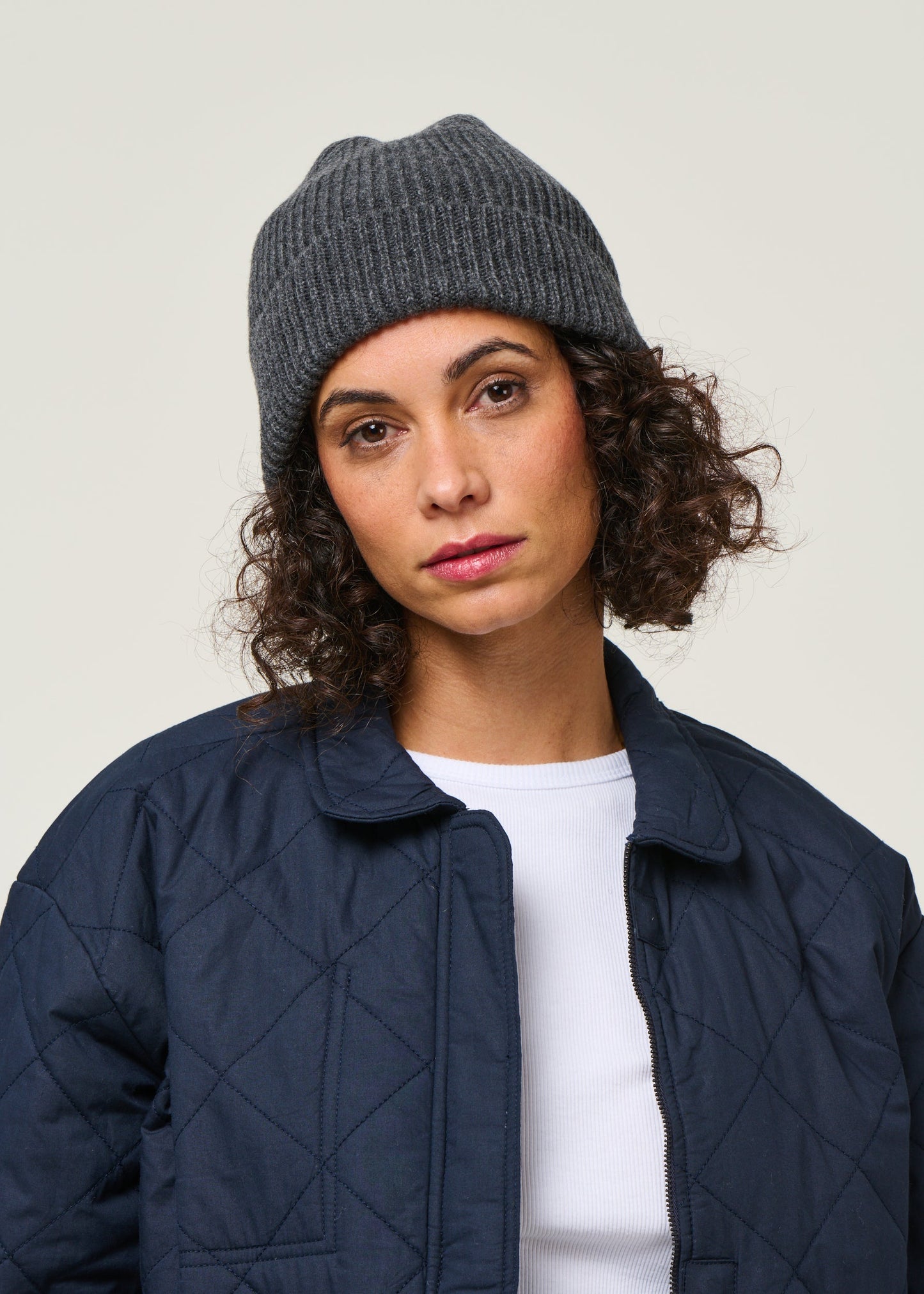 Bonnet en laine mérinos recyclée | gris