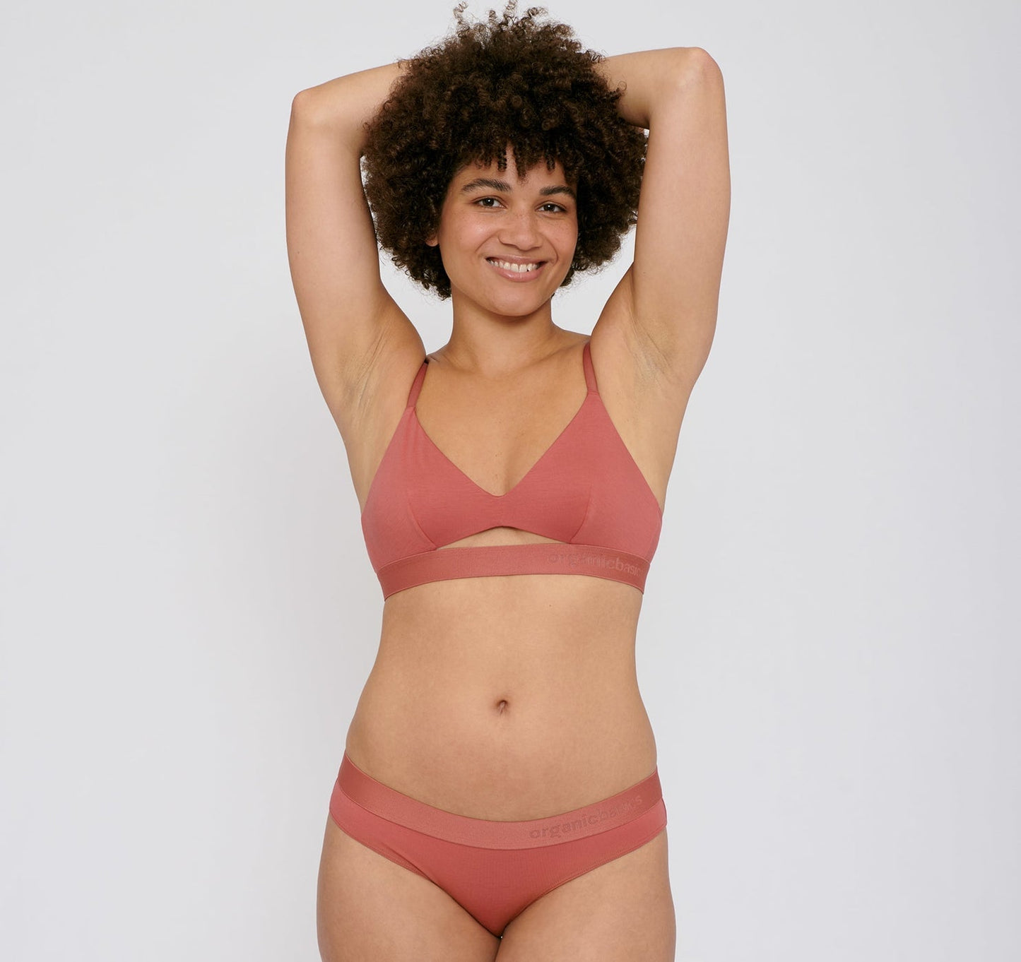 Soutien-gorge triangle en tencel | rose "soft touch bralette cedar"