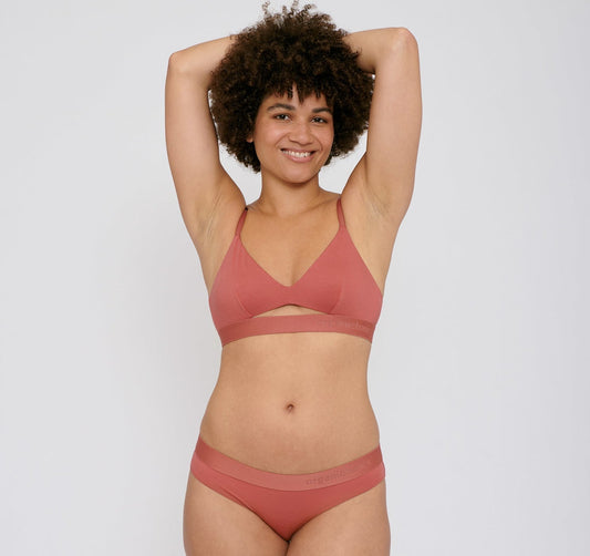 Soutien-gorge triangle en tencel | rose "soft touch bralette cedar"