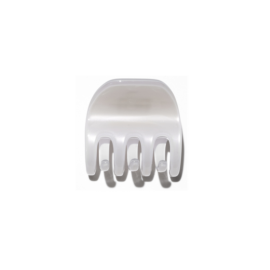 Pince à cheveux en matériaux recyclés | blanc "mini nova - shell"