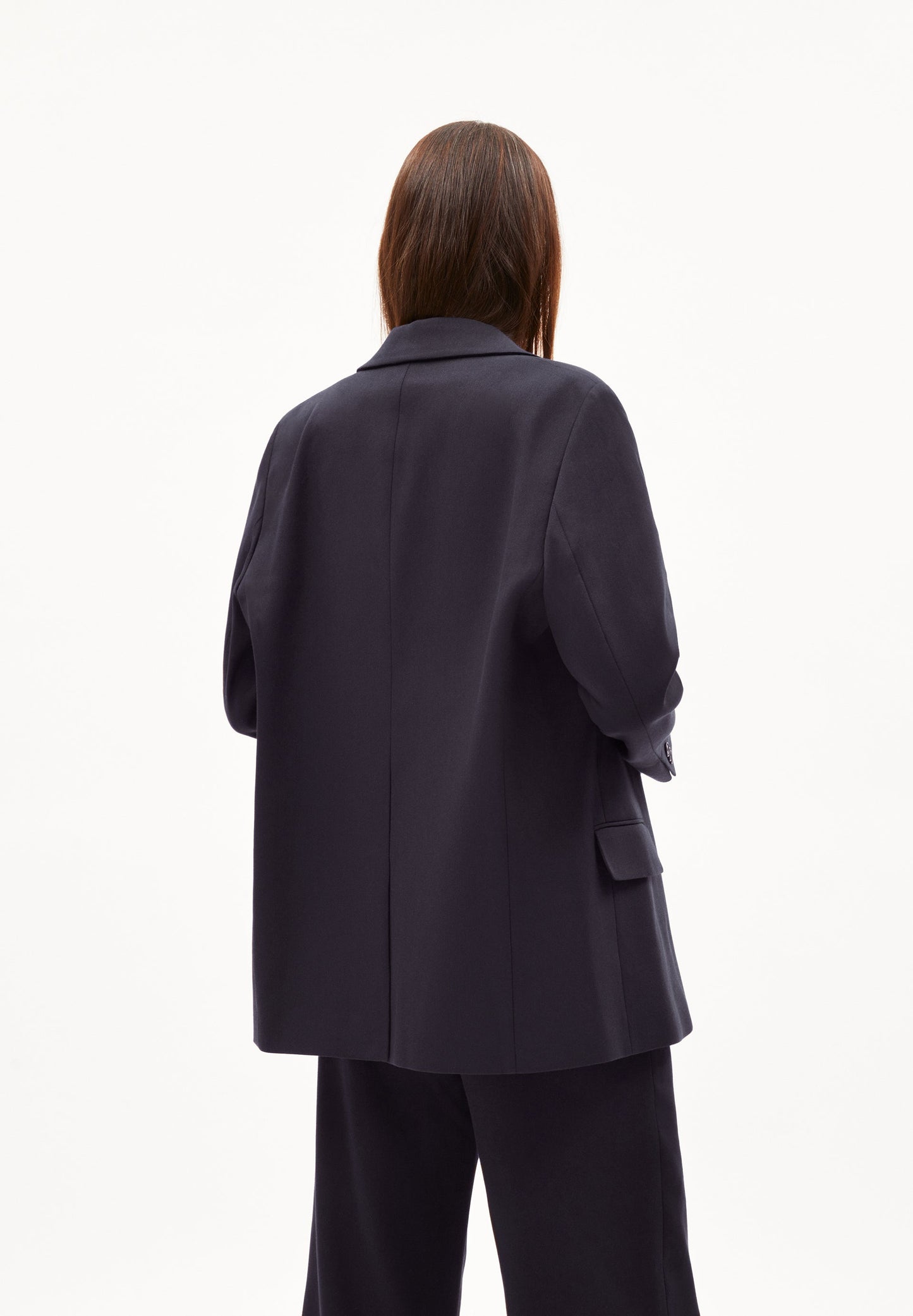 Blazer en coton bio | Marron foncé "palilaa cool ash"